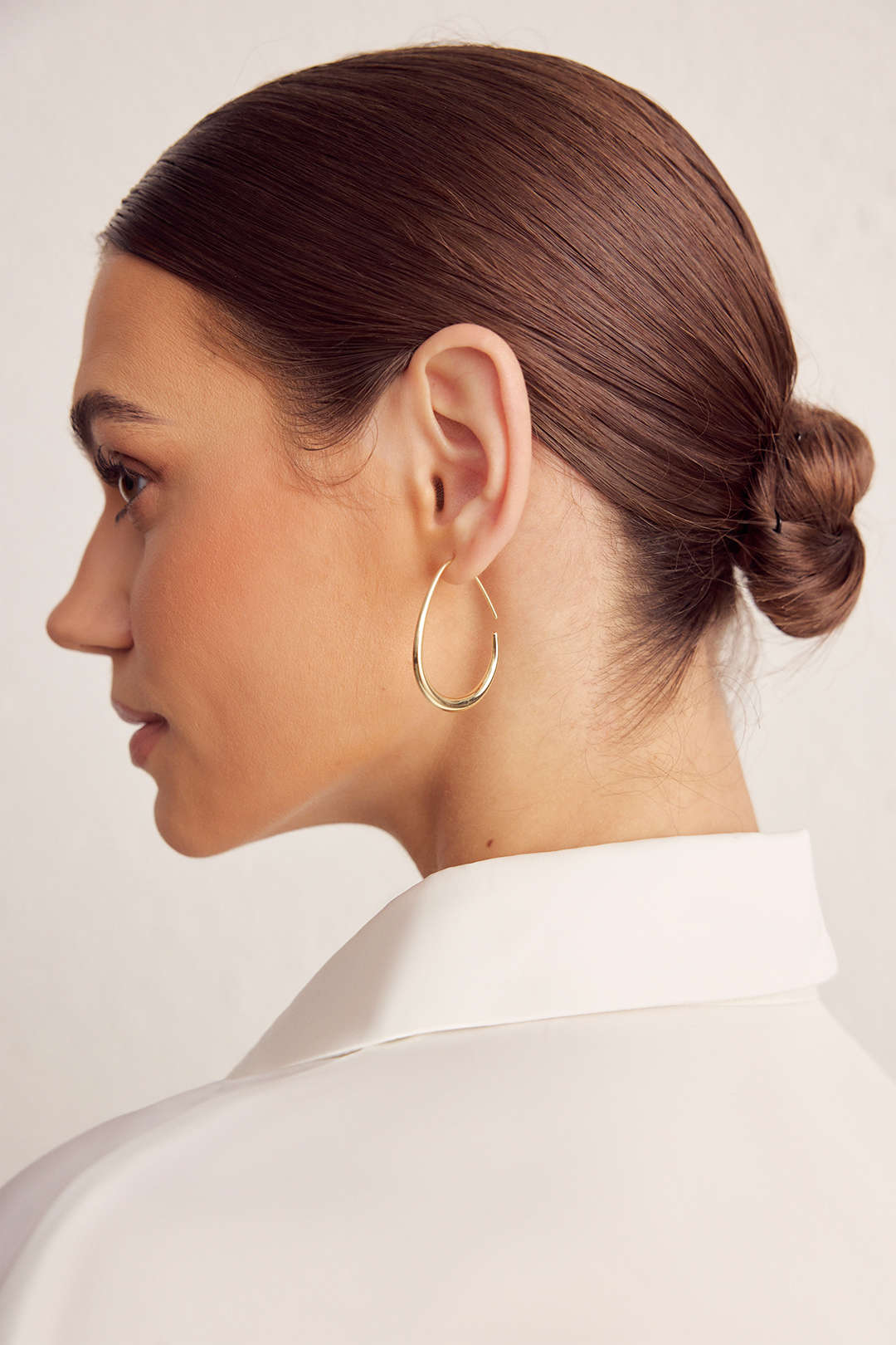 Boucles d'oreilles ovales en métal