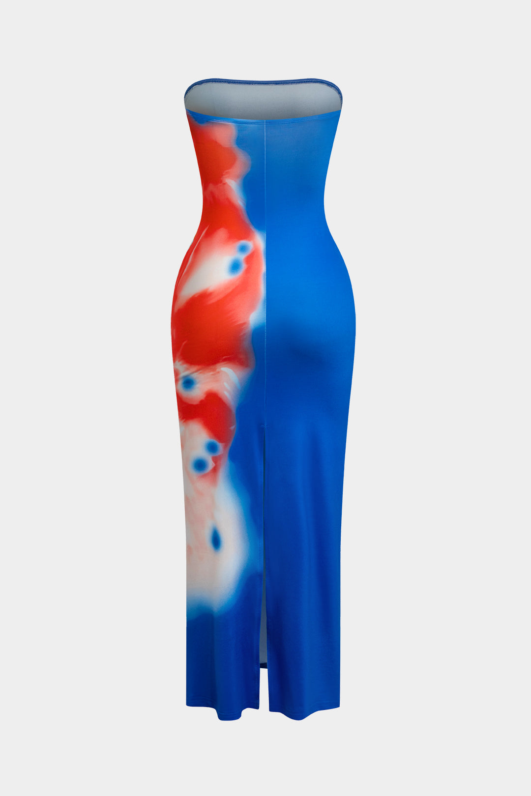 Robe longue fendue à imprimé floral