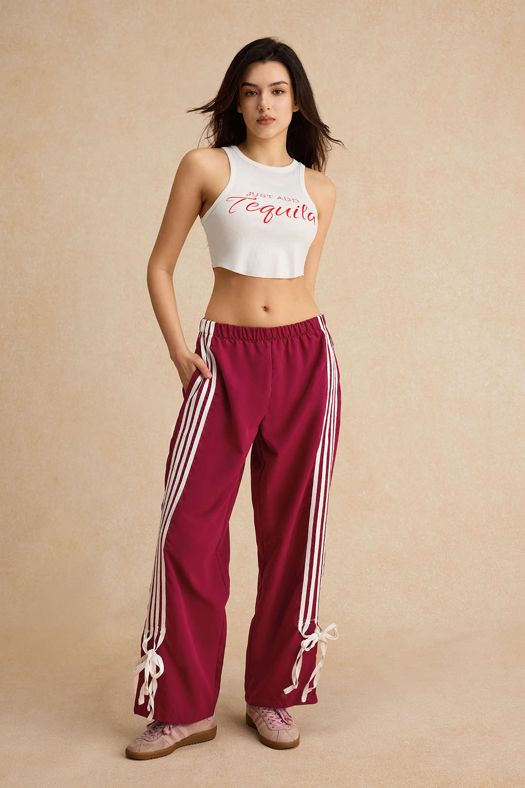 Letter Print Crop Tank Top