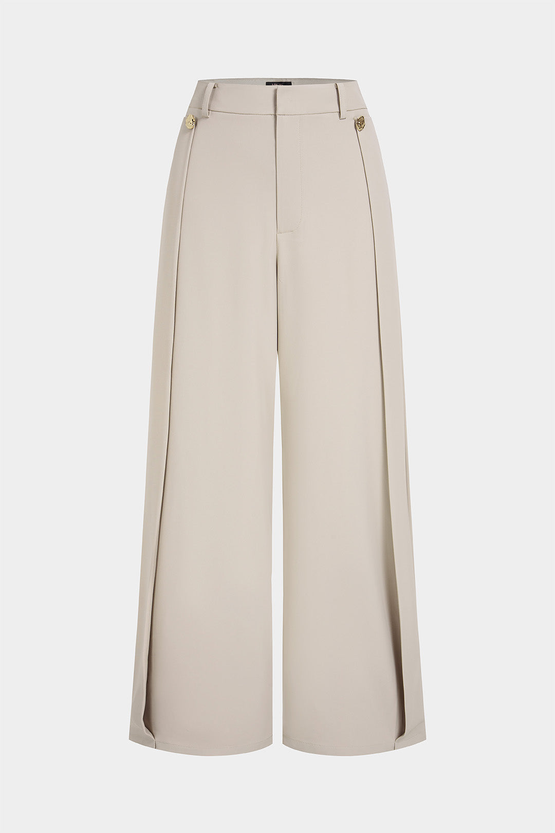 Metallic geraffte weite Hose