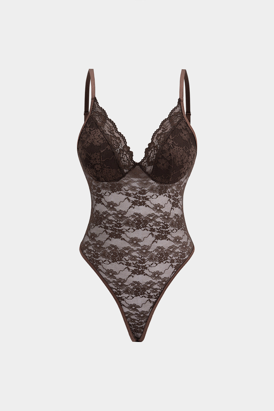 Lace V-Neck Backless Sleeveless Bodysuit