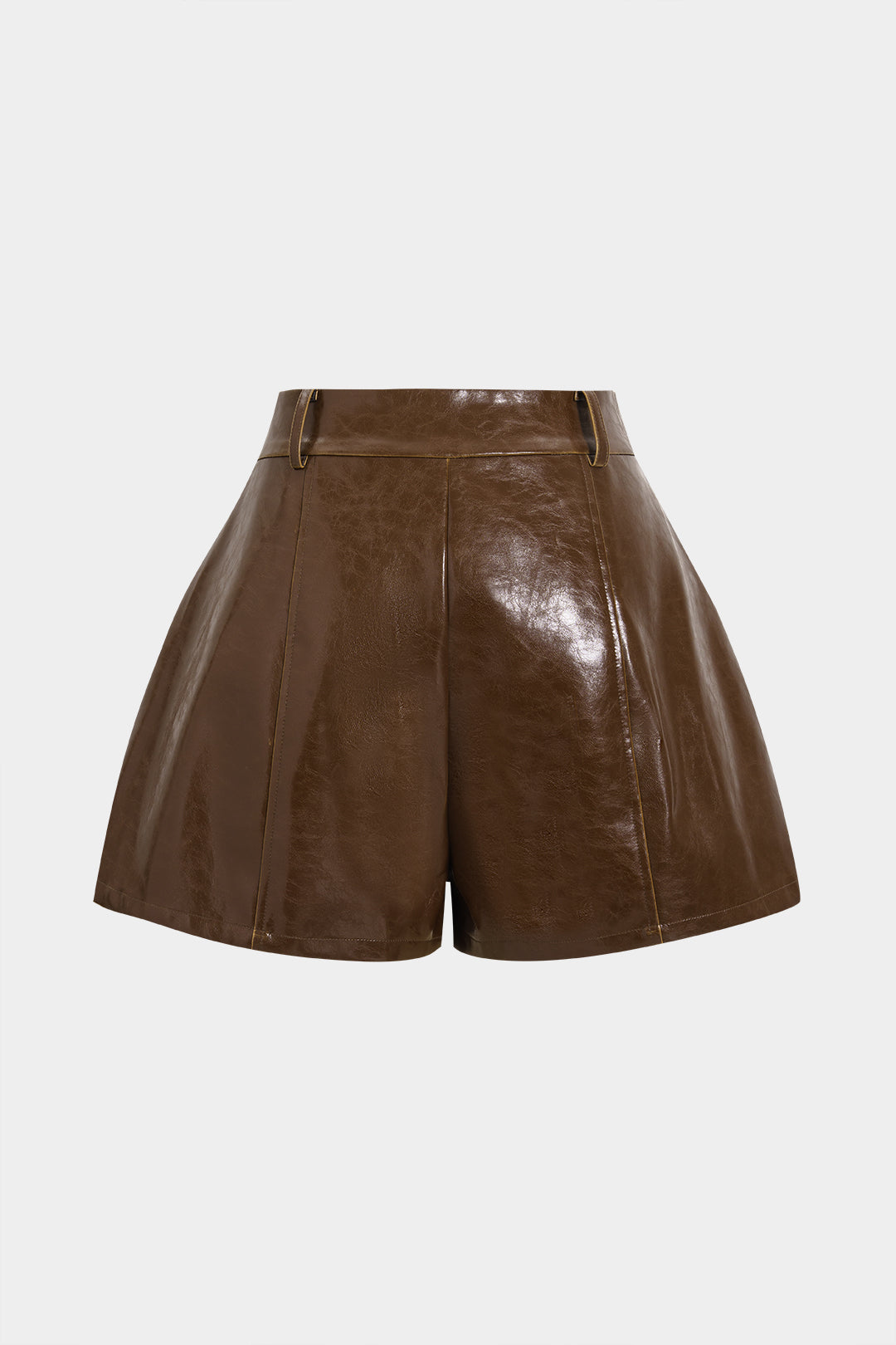 Short en similicuir taille haute