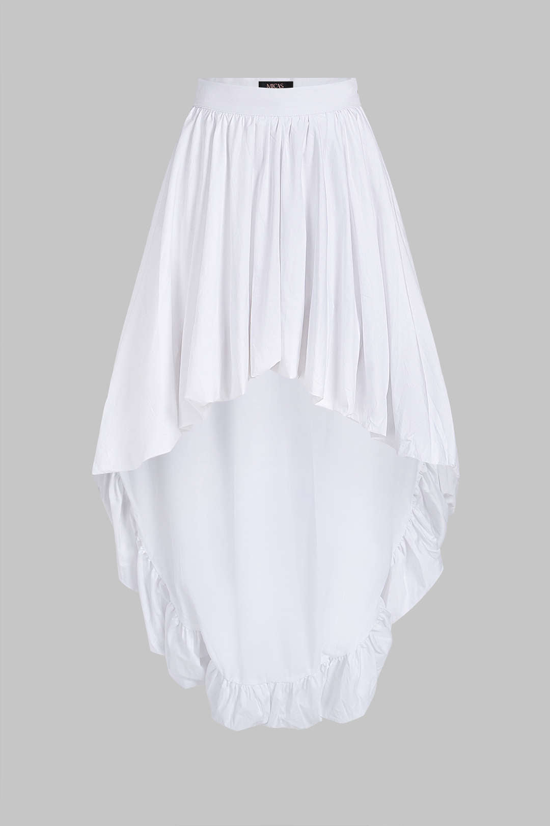 Irregular Hem Ruched Skirt