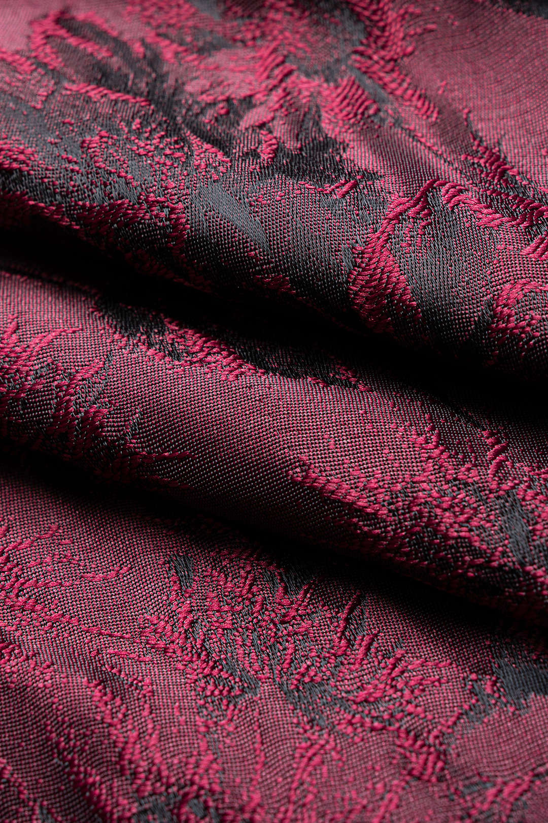 Hose mit Blumenmuster, Jacquard und weitem Bein