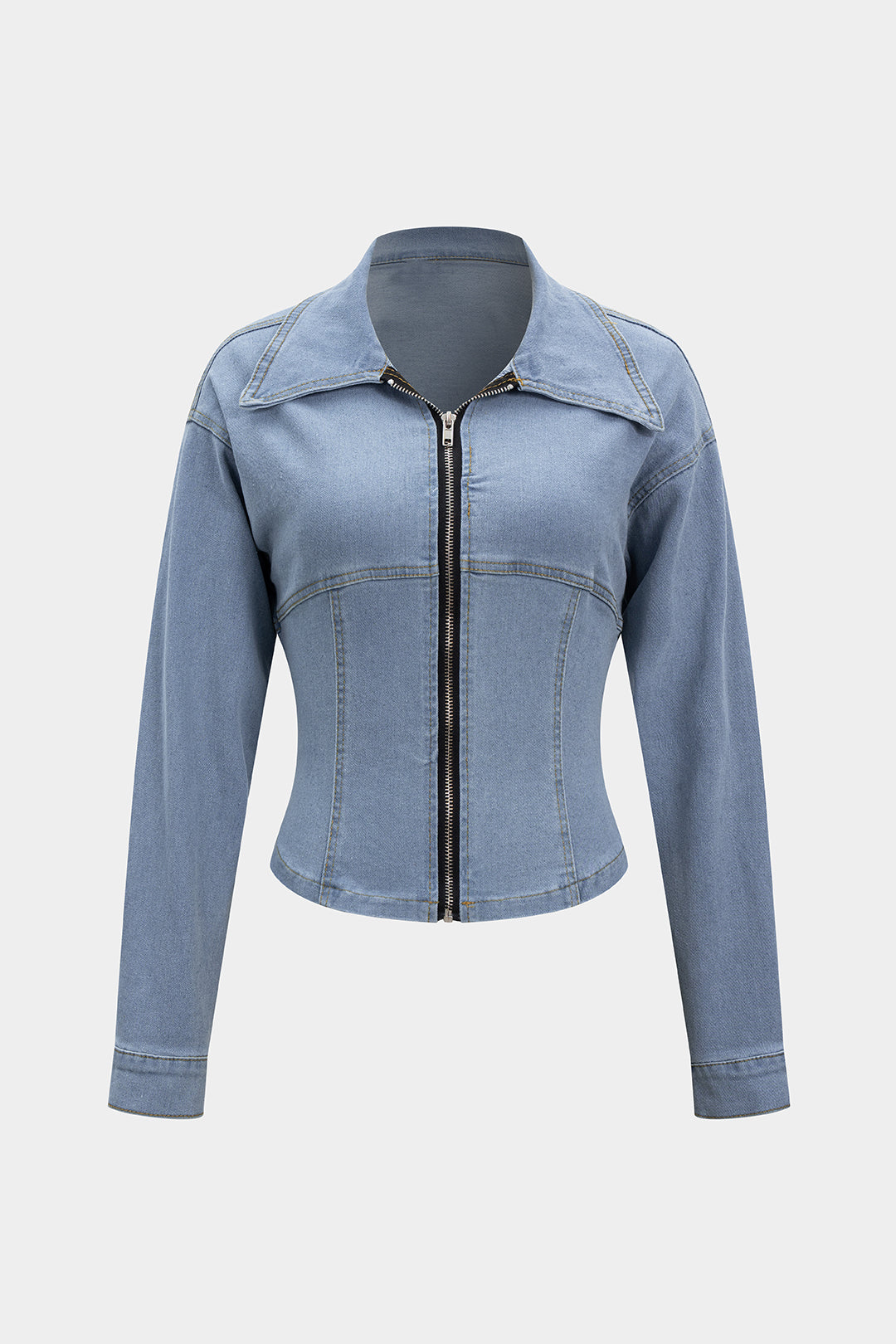 Denim-Reversjacke mit Reißverschluss