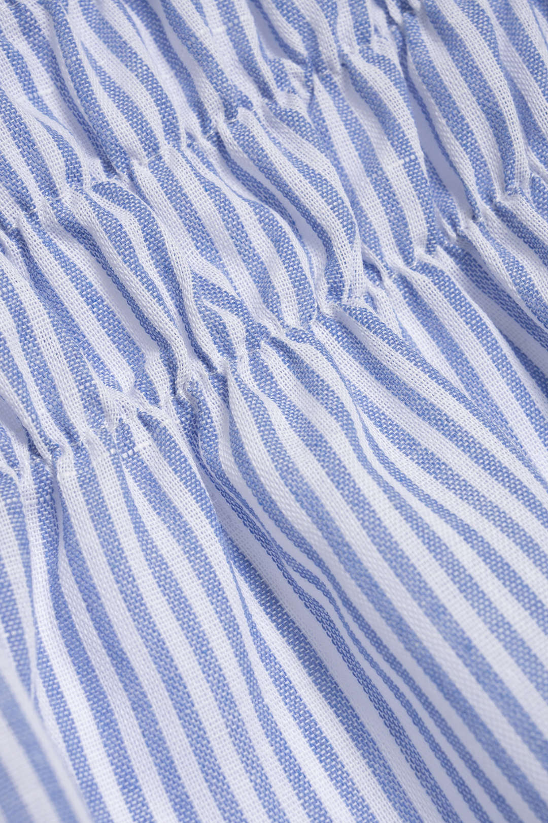 Stripes Print Ruffle Tie-Up Tube Top And Shirred Waistband Shorts Set