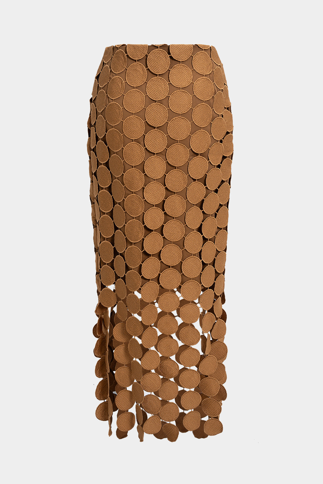 Solid Fringe Cut Out Skirt