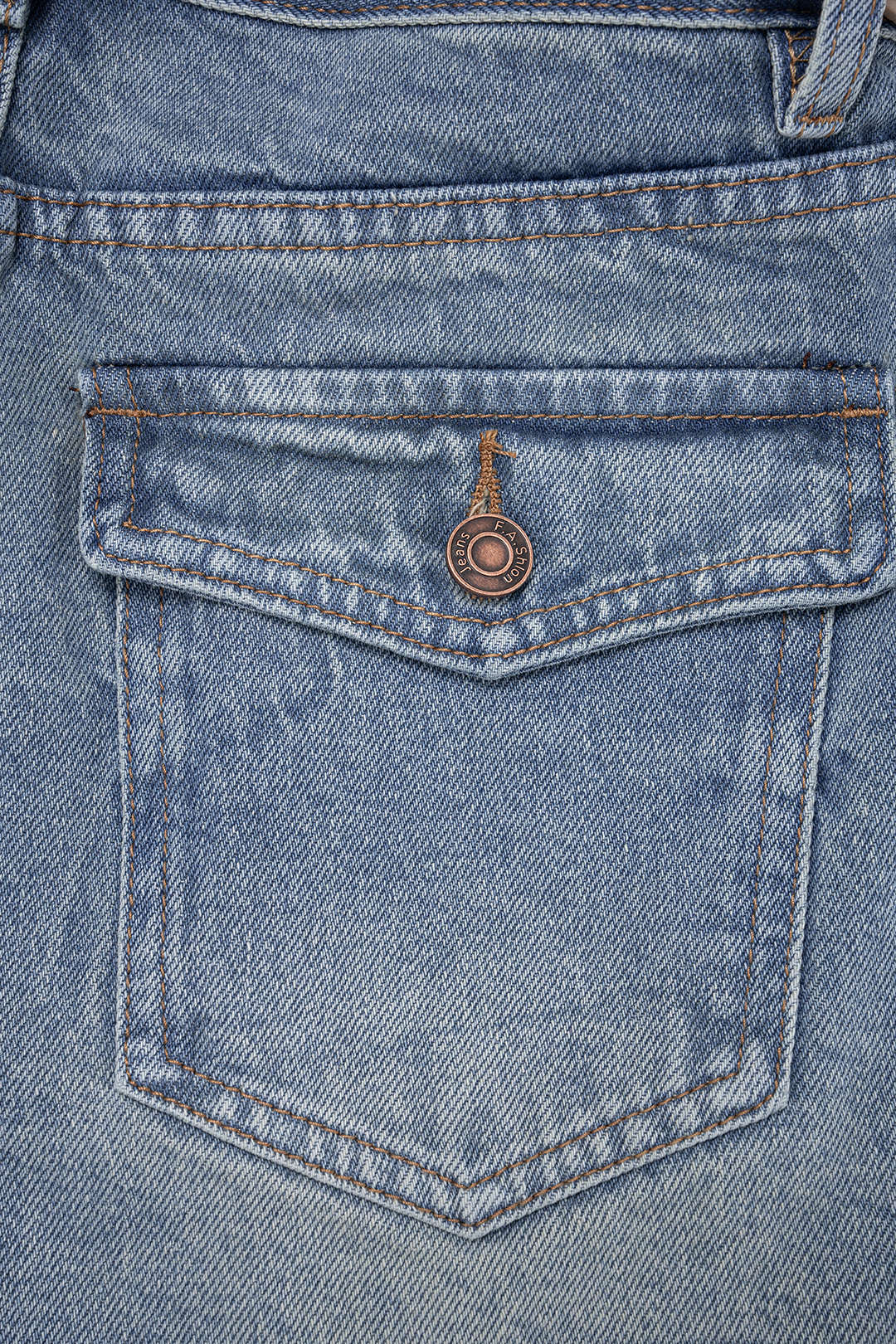 Denim Belted High Waist Shorts