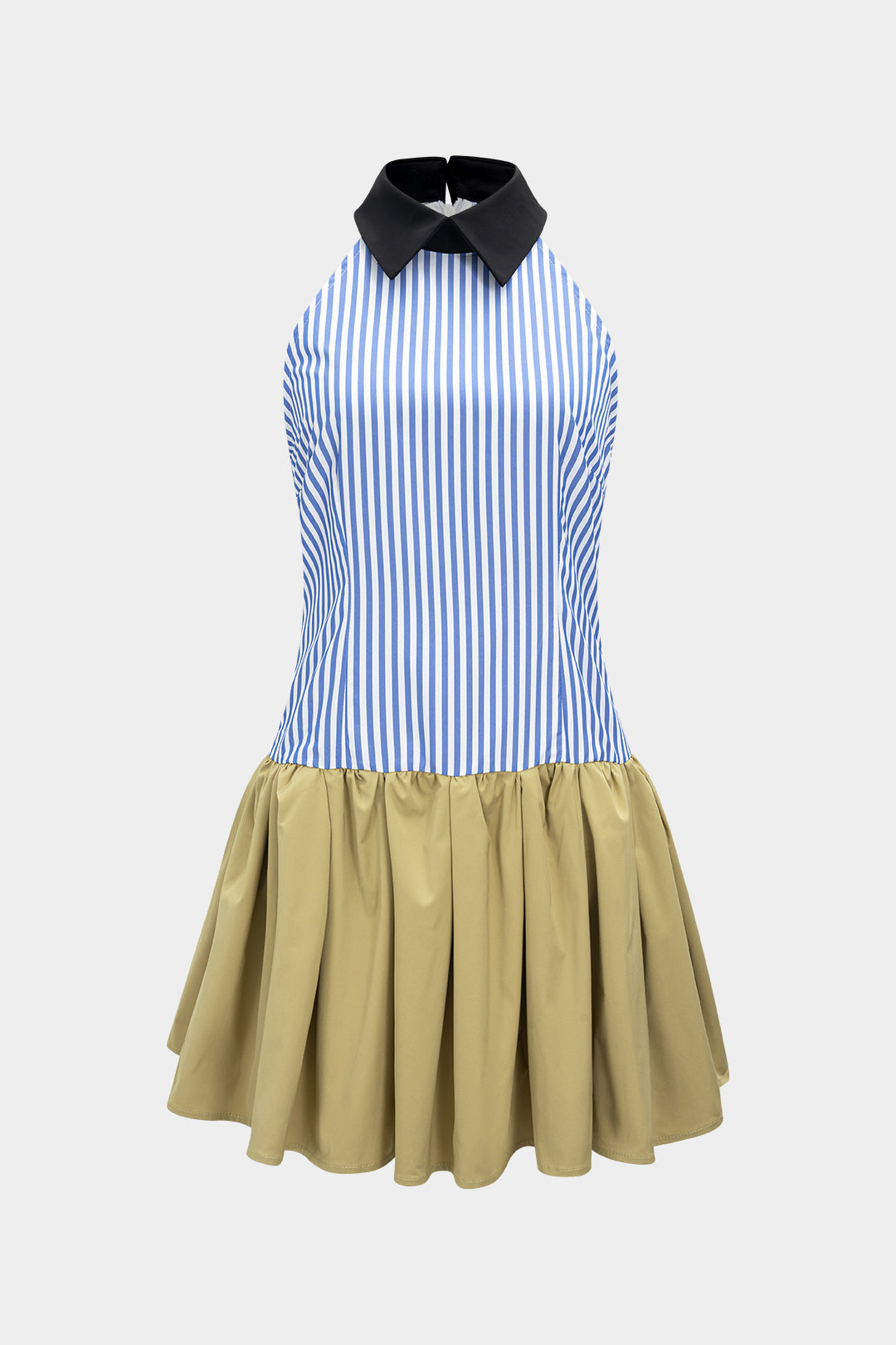 Patchwork Sleeveless Mini Dress