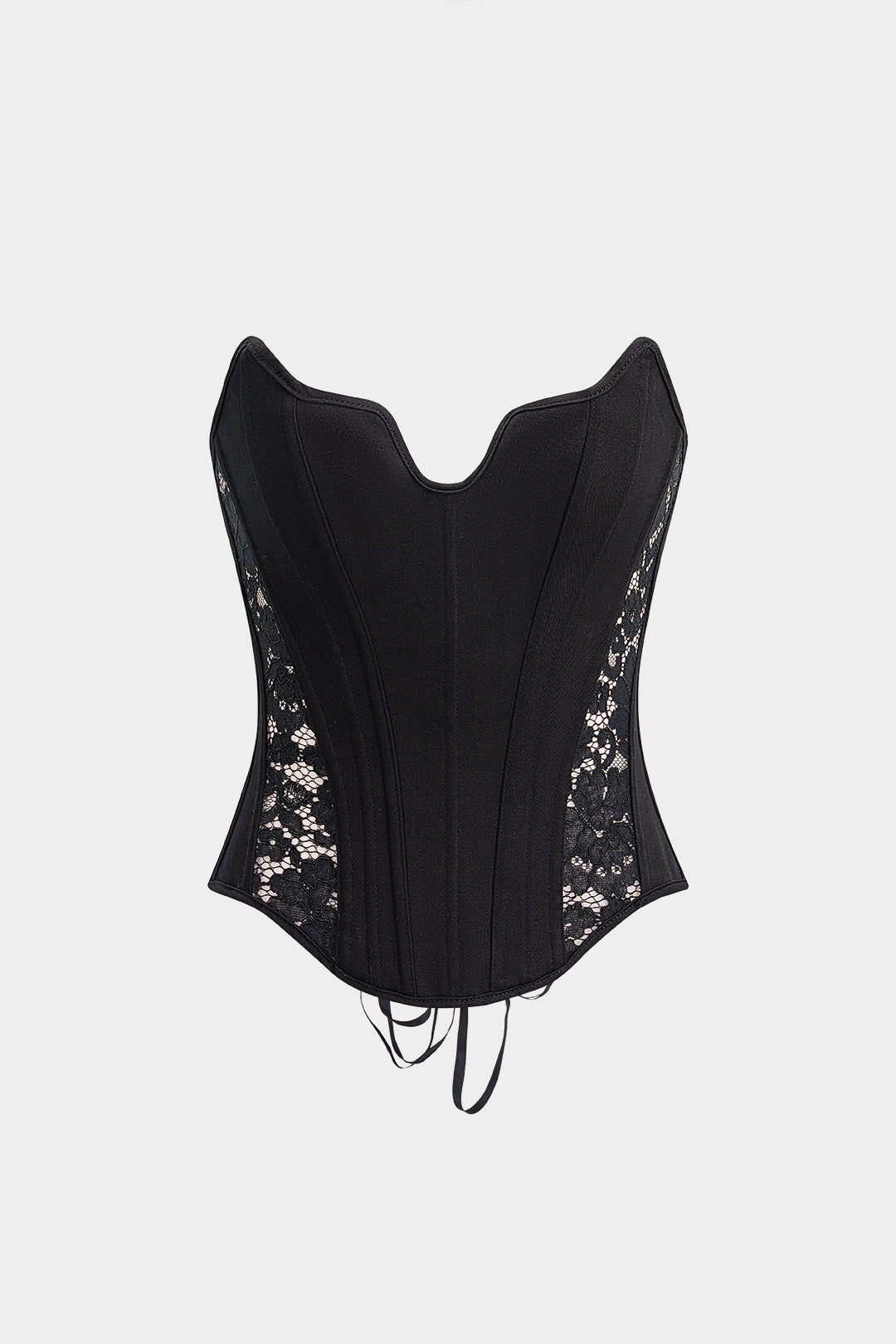 Lace Patchwork Embroidery Tie Back Tube Top