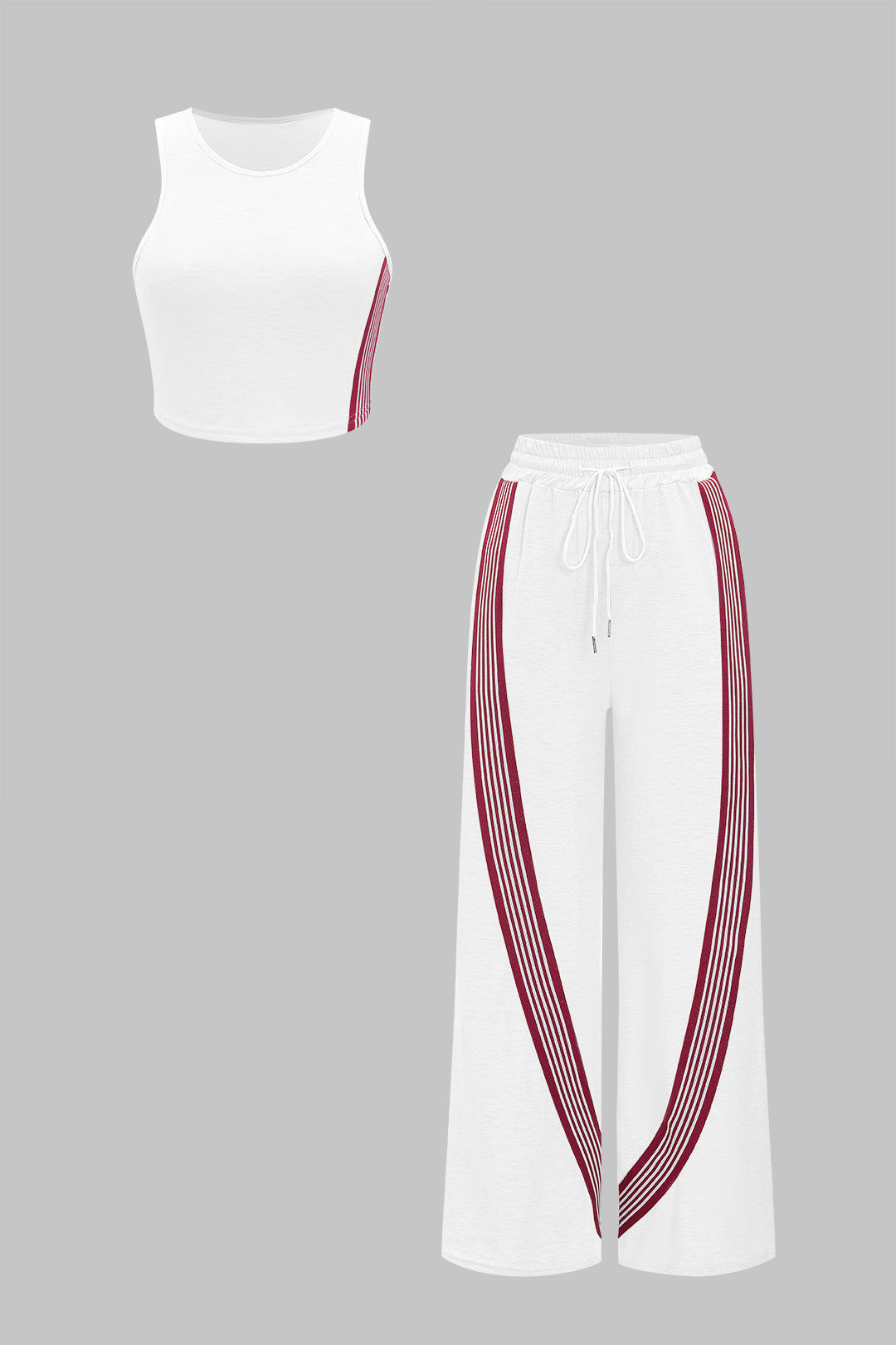 Ensemble Débardeur Rayé et Pantalon Large