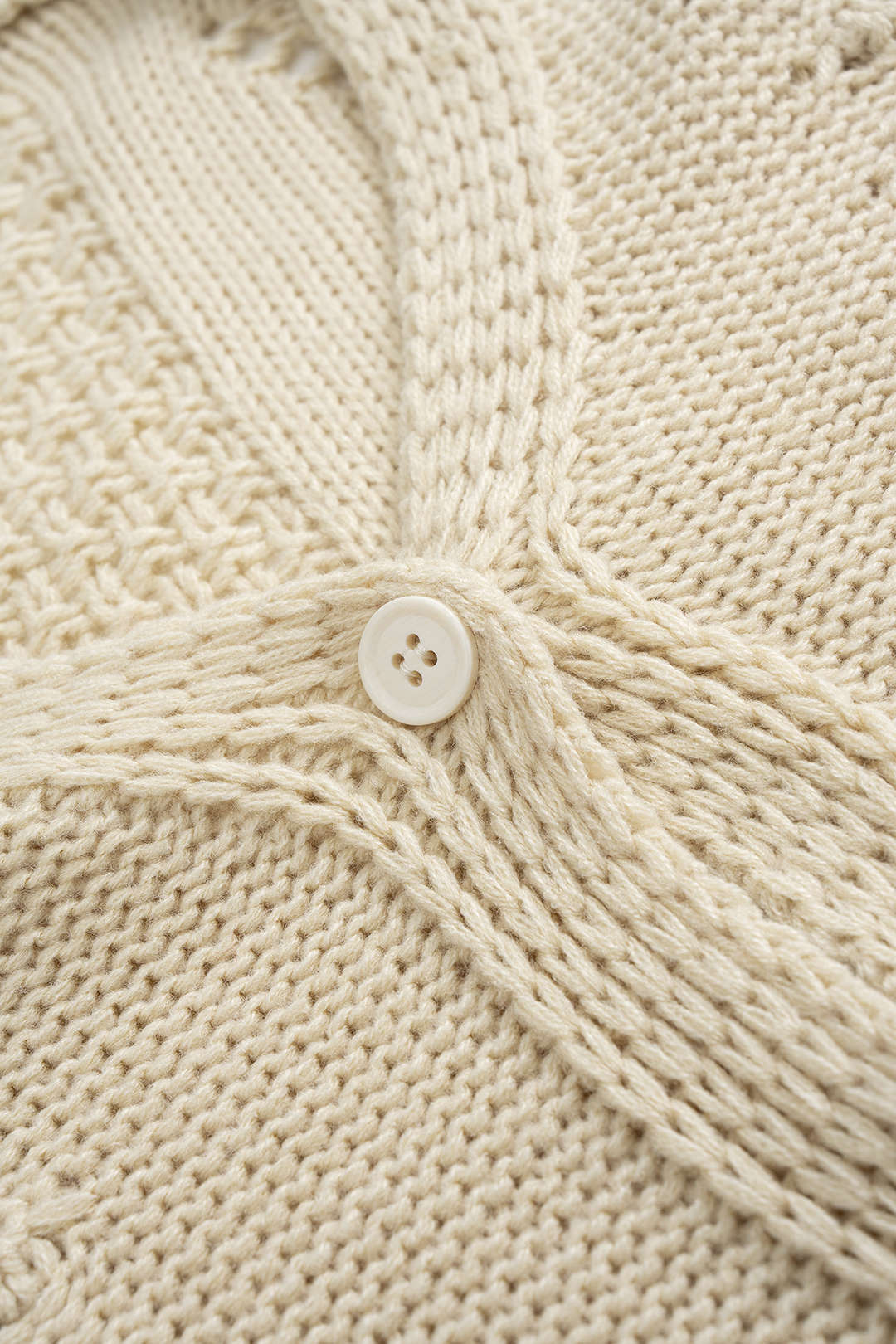 Knit Button Cut Out Cardigan