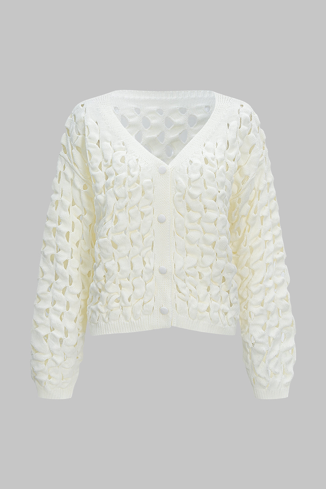 Durchbrochener Strickcardigan