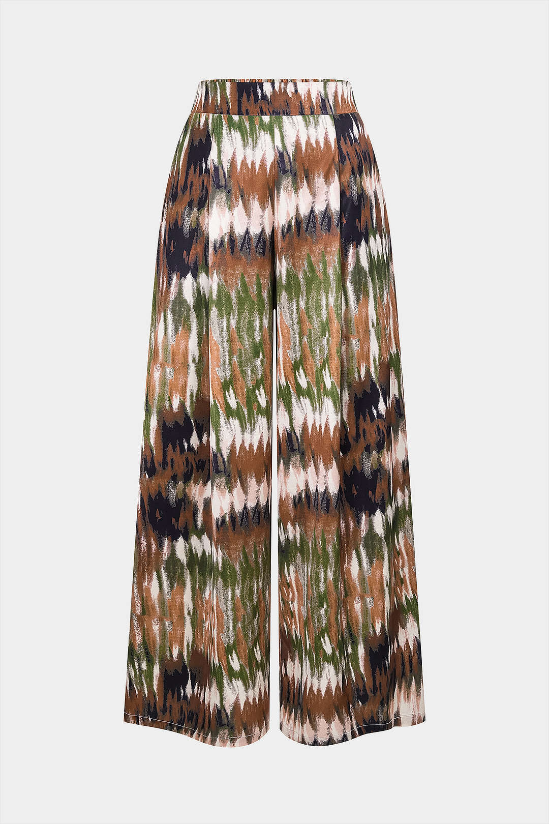 Ombre-Satinhose mit hoher Taille und weitem Bein
