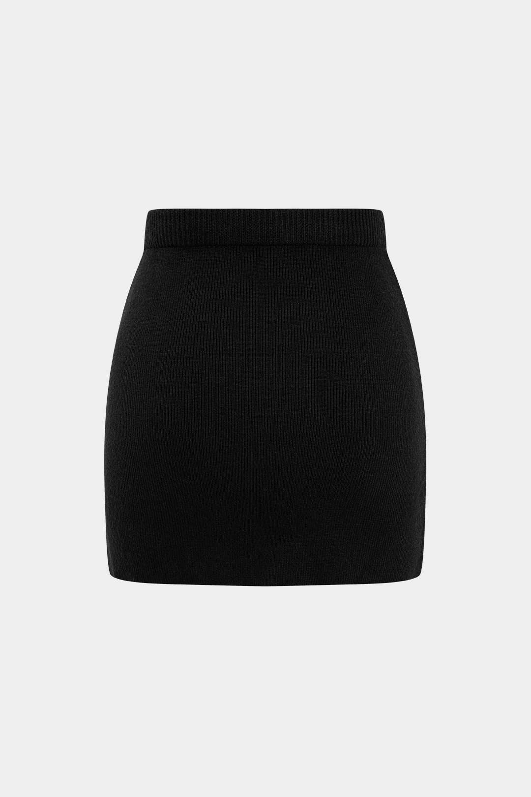 Knit Solid Mini Skirt