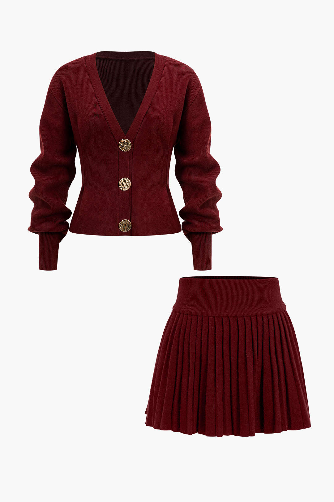 Cardigan en maille à col V boutonné