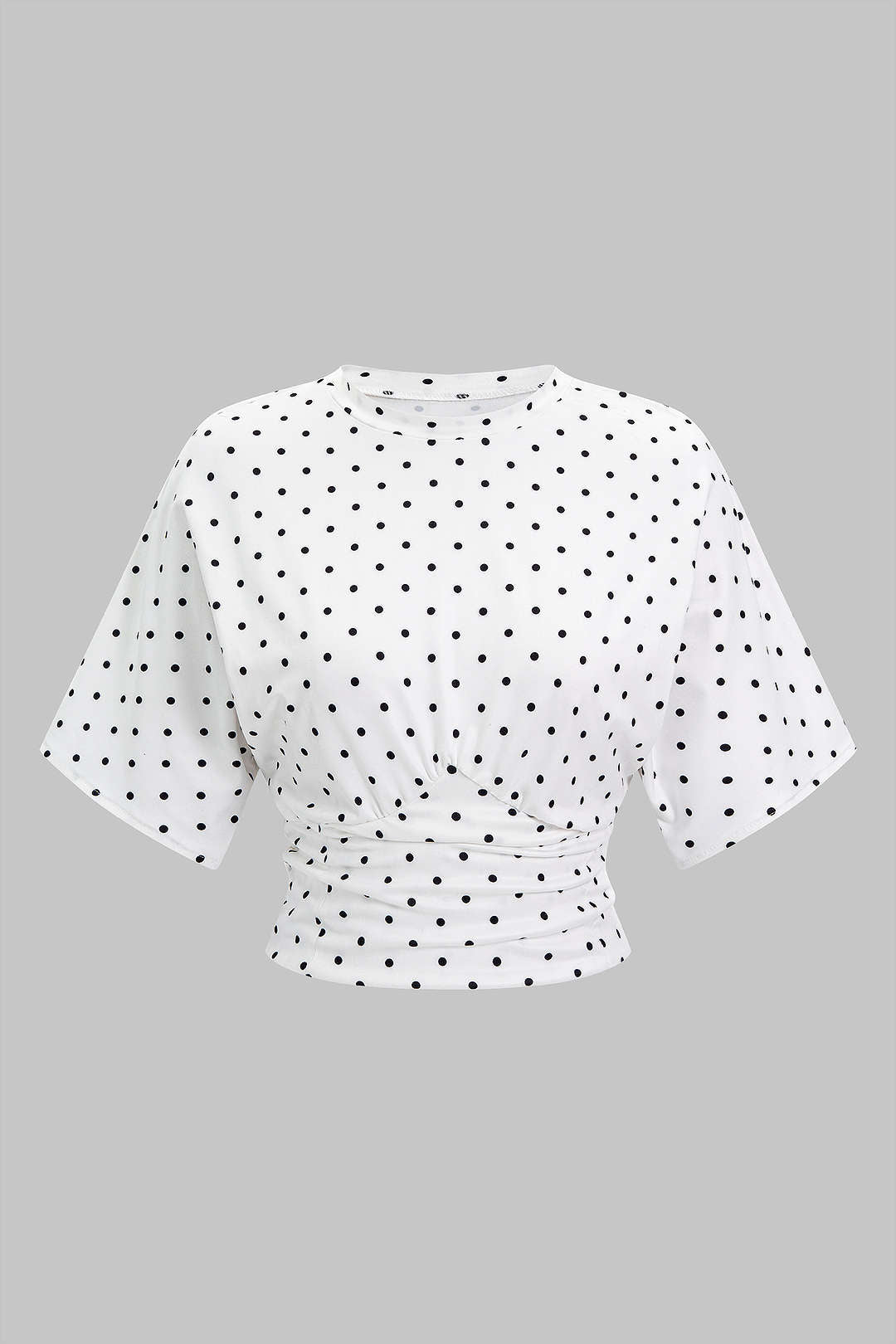 T-shirt à manches courtes chauve-souris imprimé pois