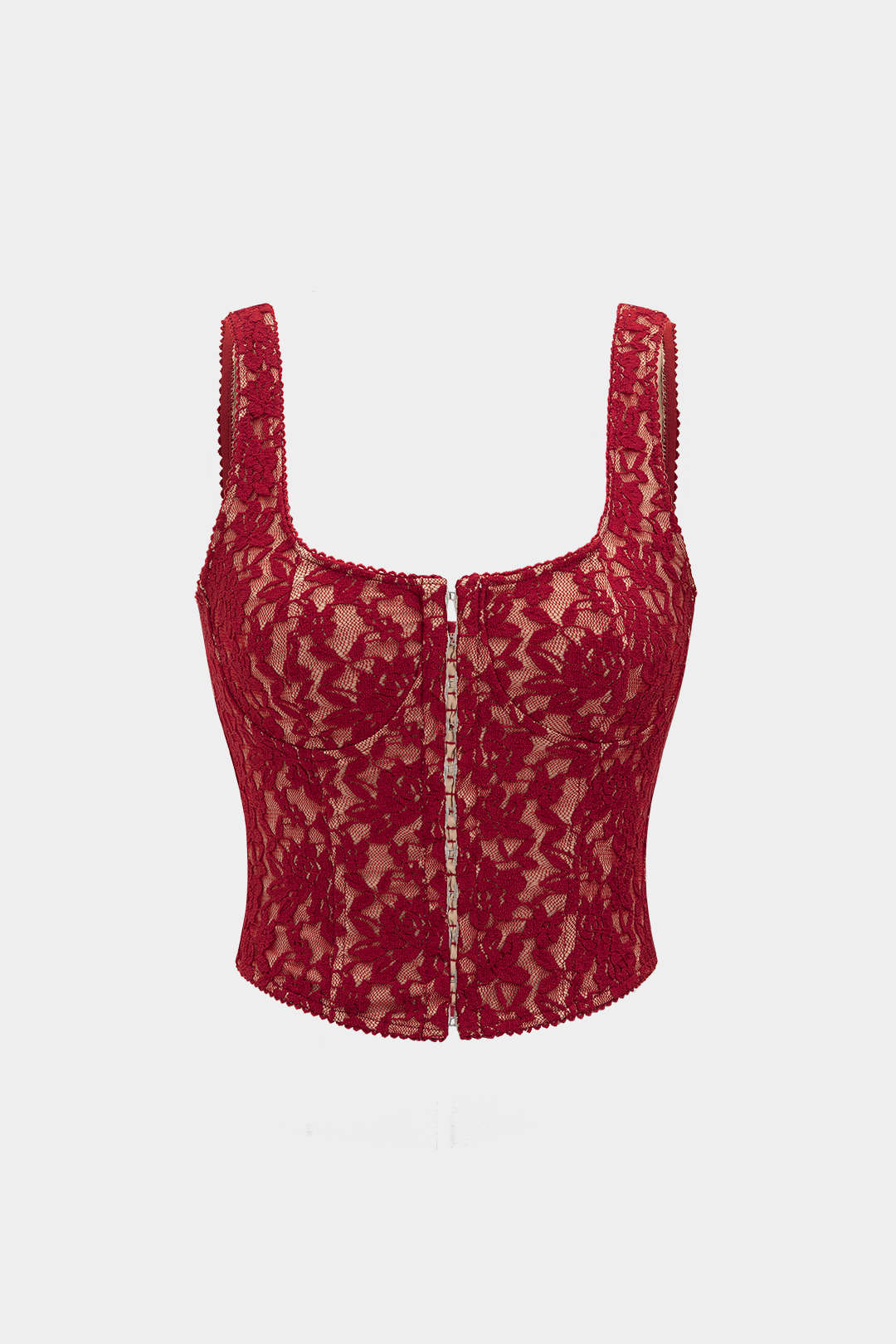 Spitzenkorsett-Schnallen-Cami-Top