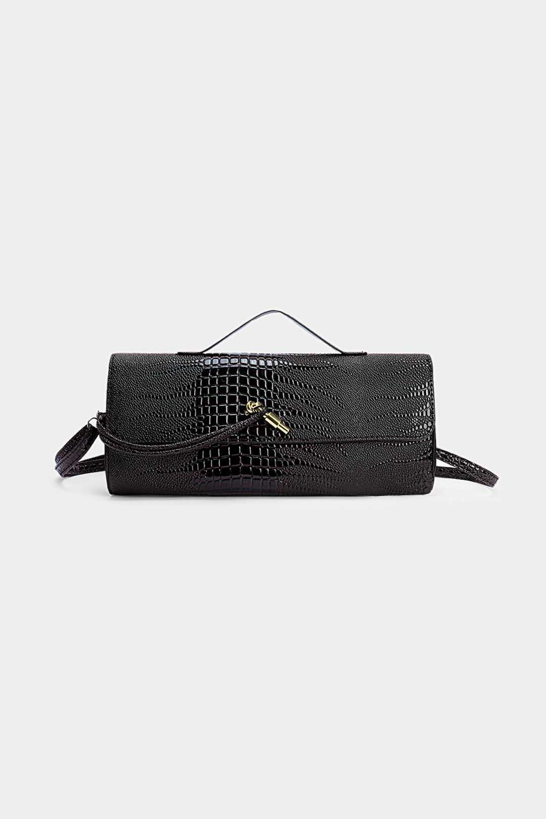 Krokodillederoptik Kunstleder Clutch Bag