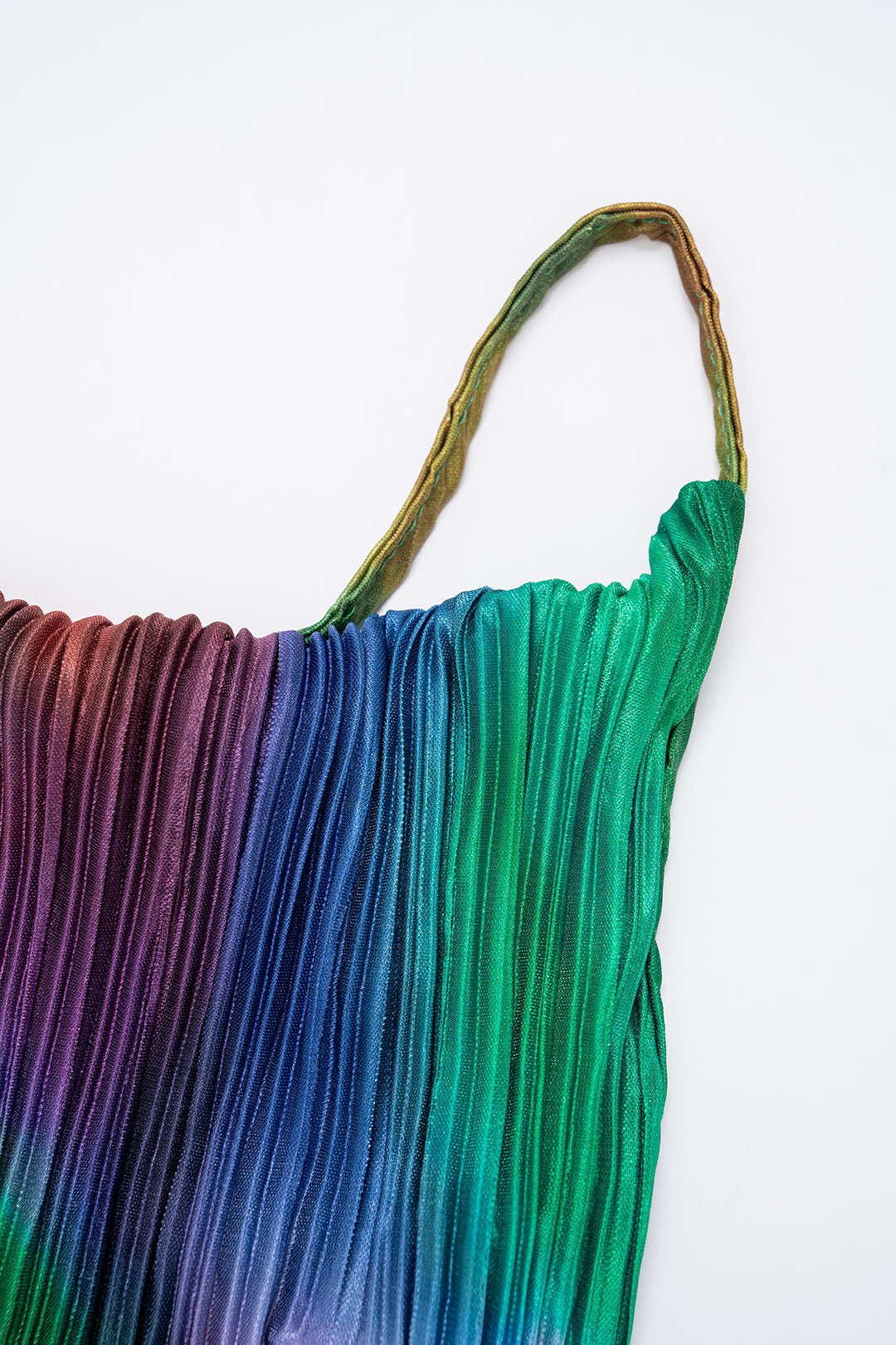 Tie-Dye-Print Plissiertes Satin Cami-Top mit Rundhalsausschnitt und Rock-Set mit Hoher Taille