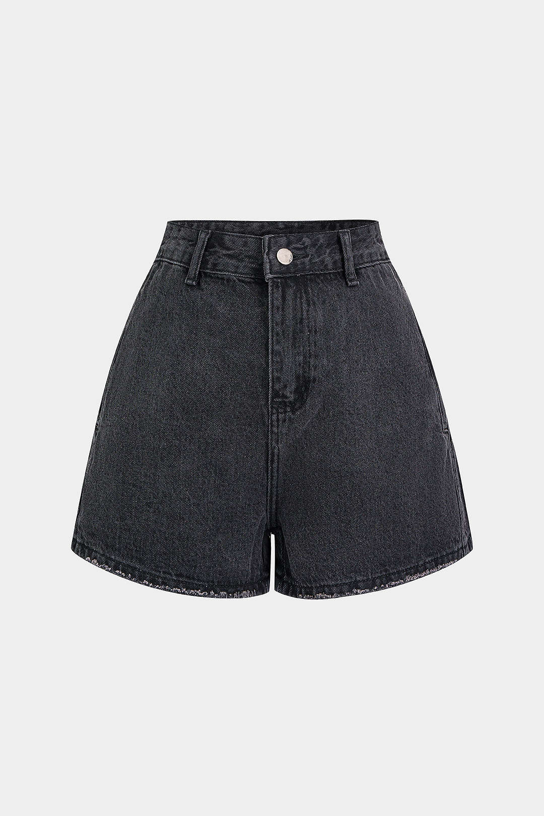 Denim Button Shorts