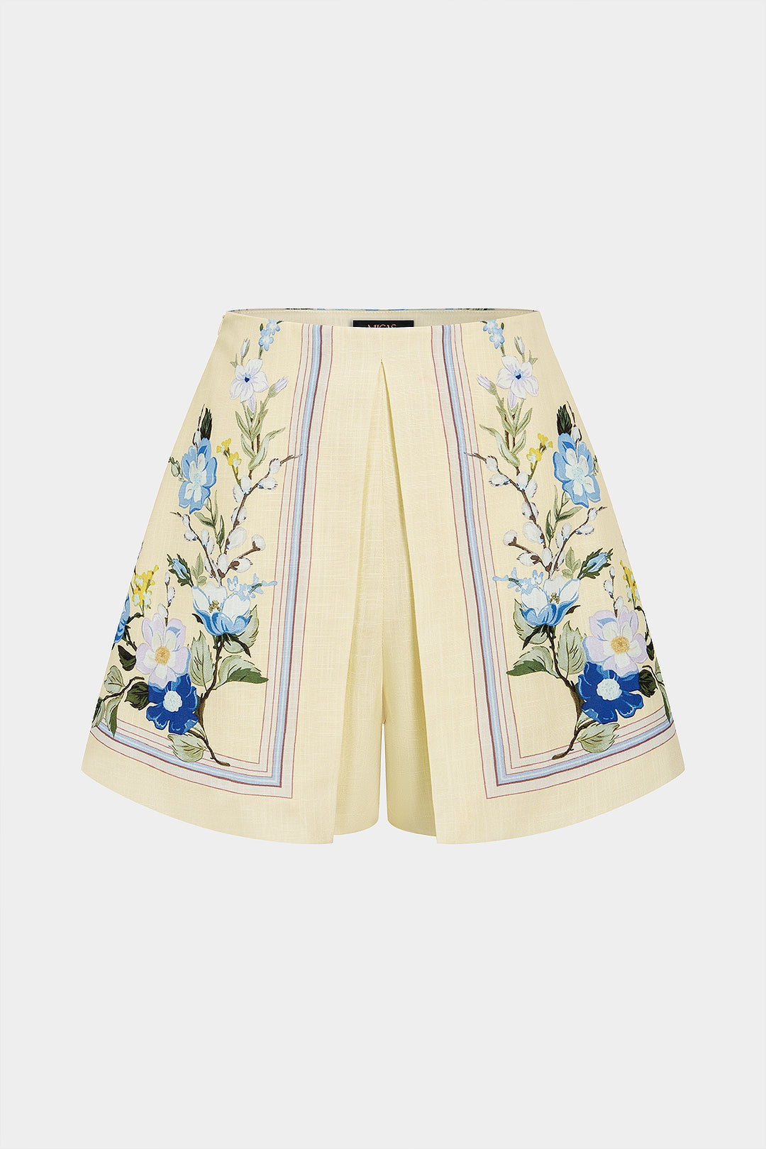 Blumenmuster-Shorts mit hoher Taille