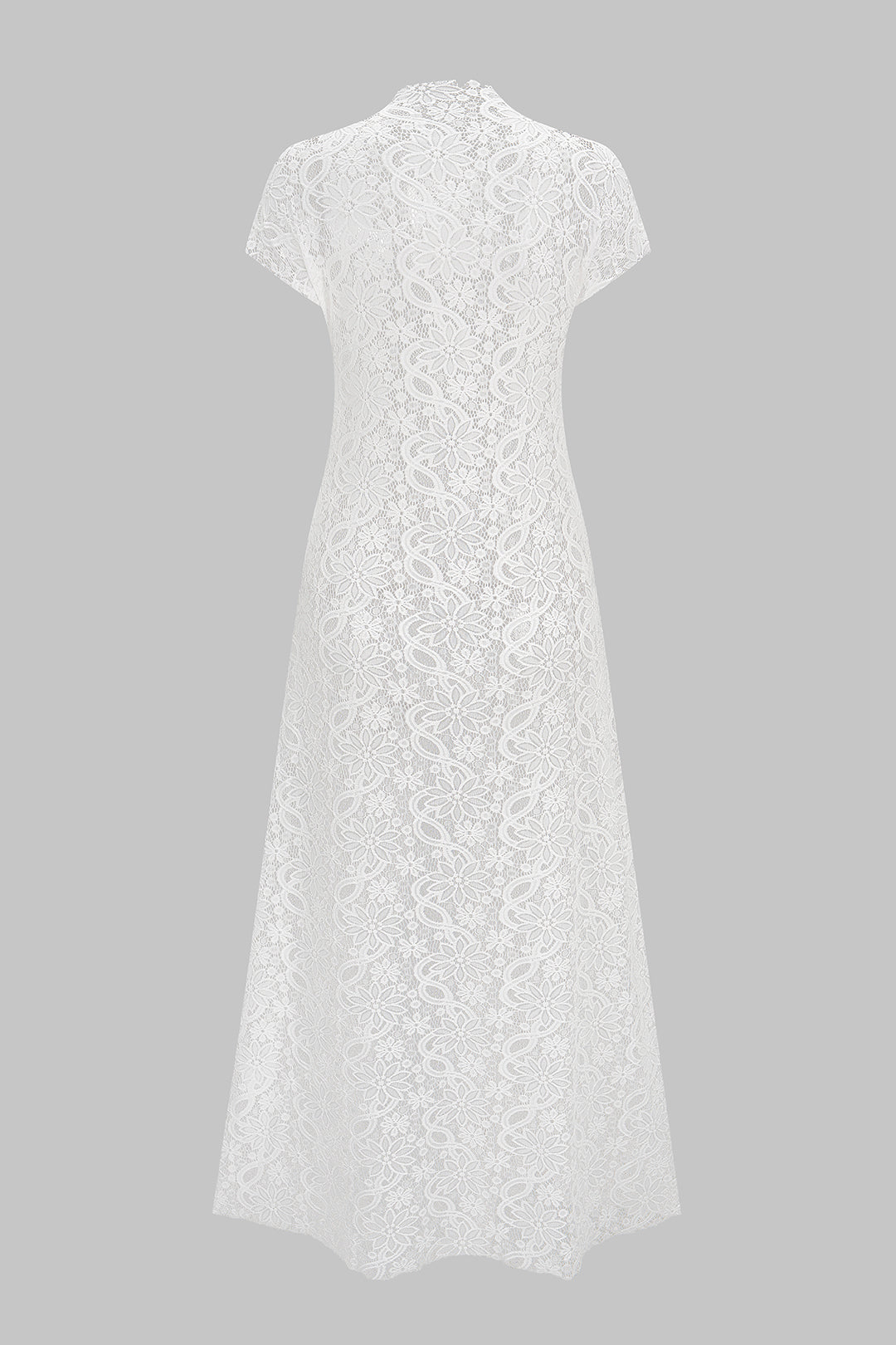 Lace Hollow Out Short-Sleeve Shirt