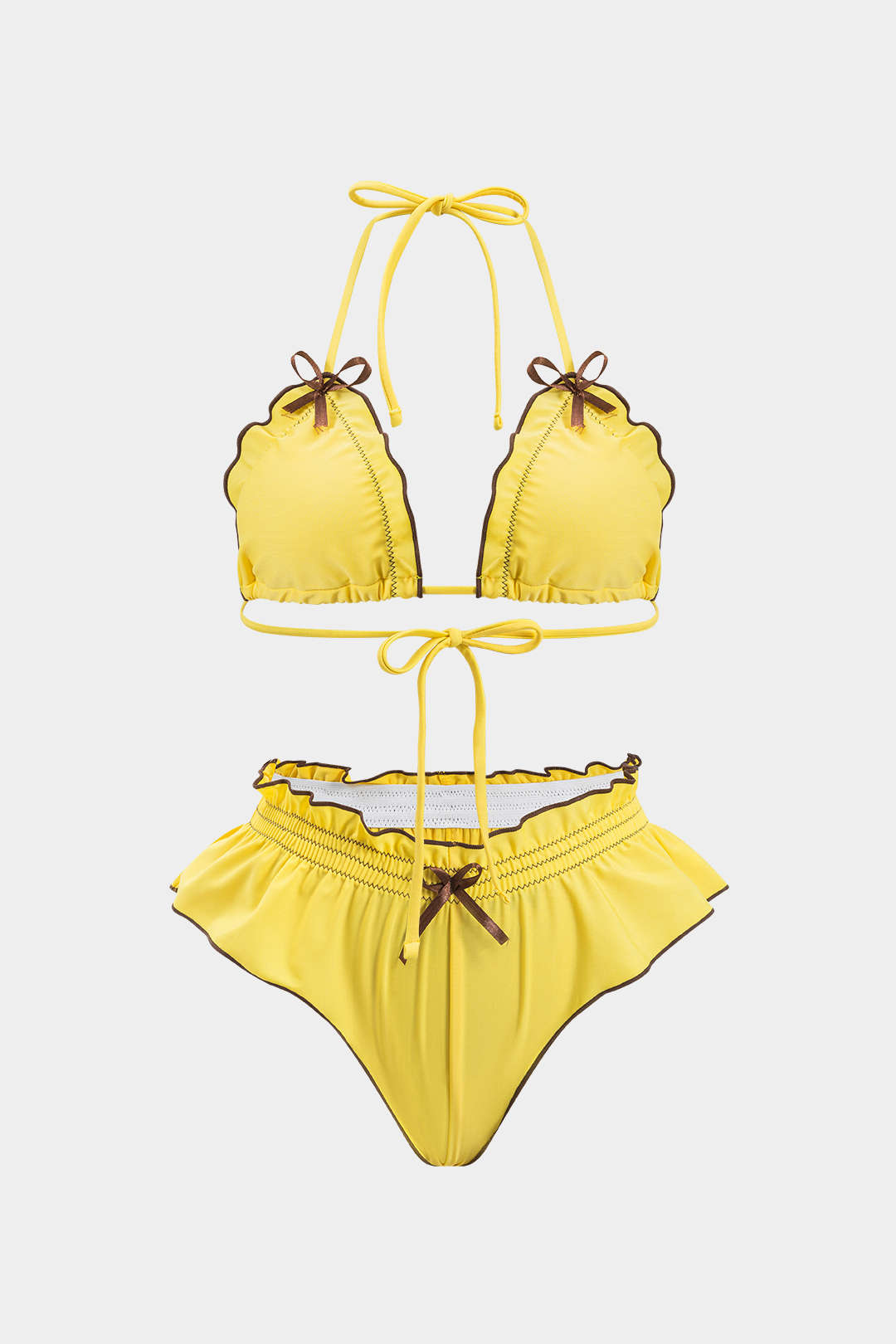 Ruffle Ruched Bikini Set