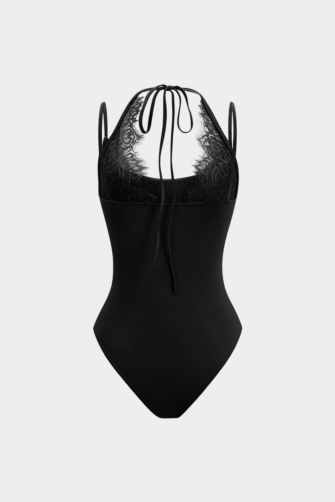 Spitzen-Patchwork ärmelloser Body zum Binden