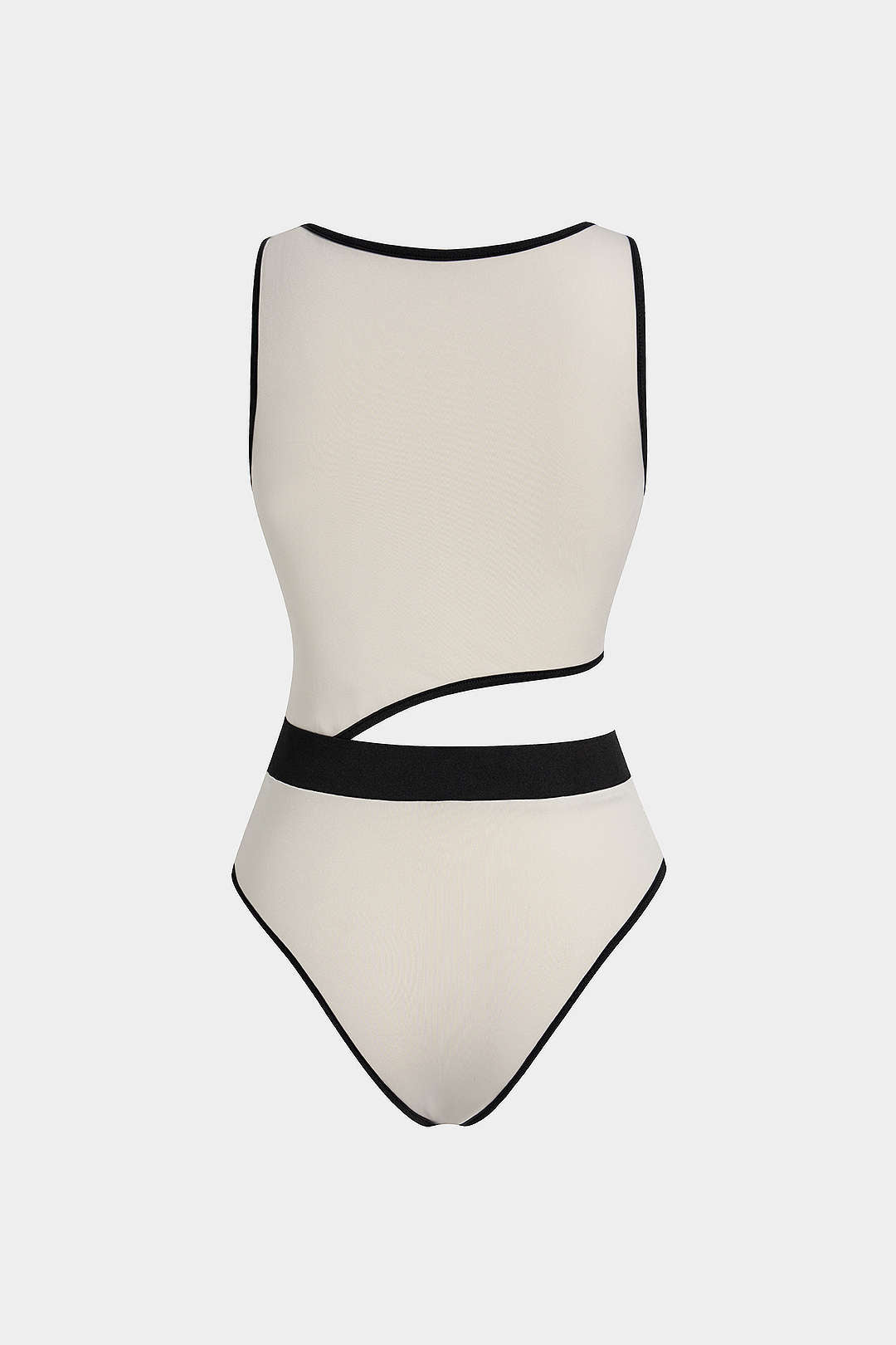 Patchwork Tank Cut-Out Ärmelloser Bodysuit