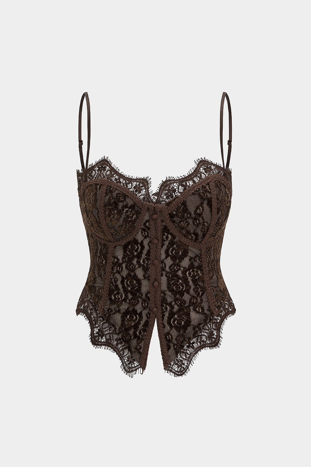 Camisole-Top mit Reißverschluss und Spitze