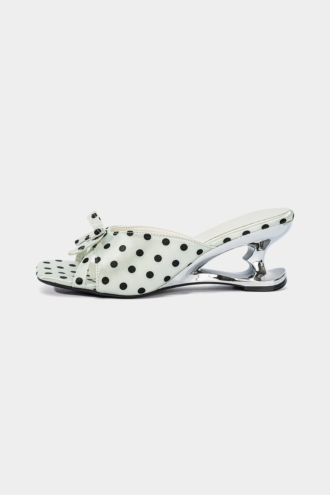 Punkte Schleife offene Zehensandalen