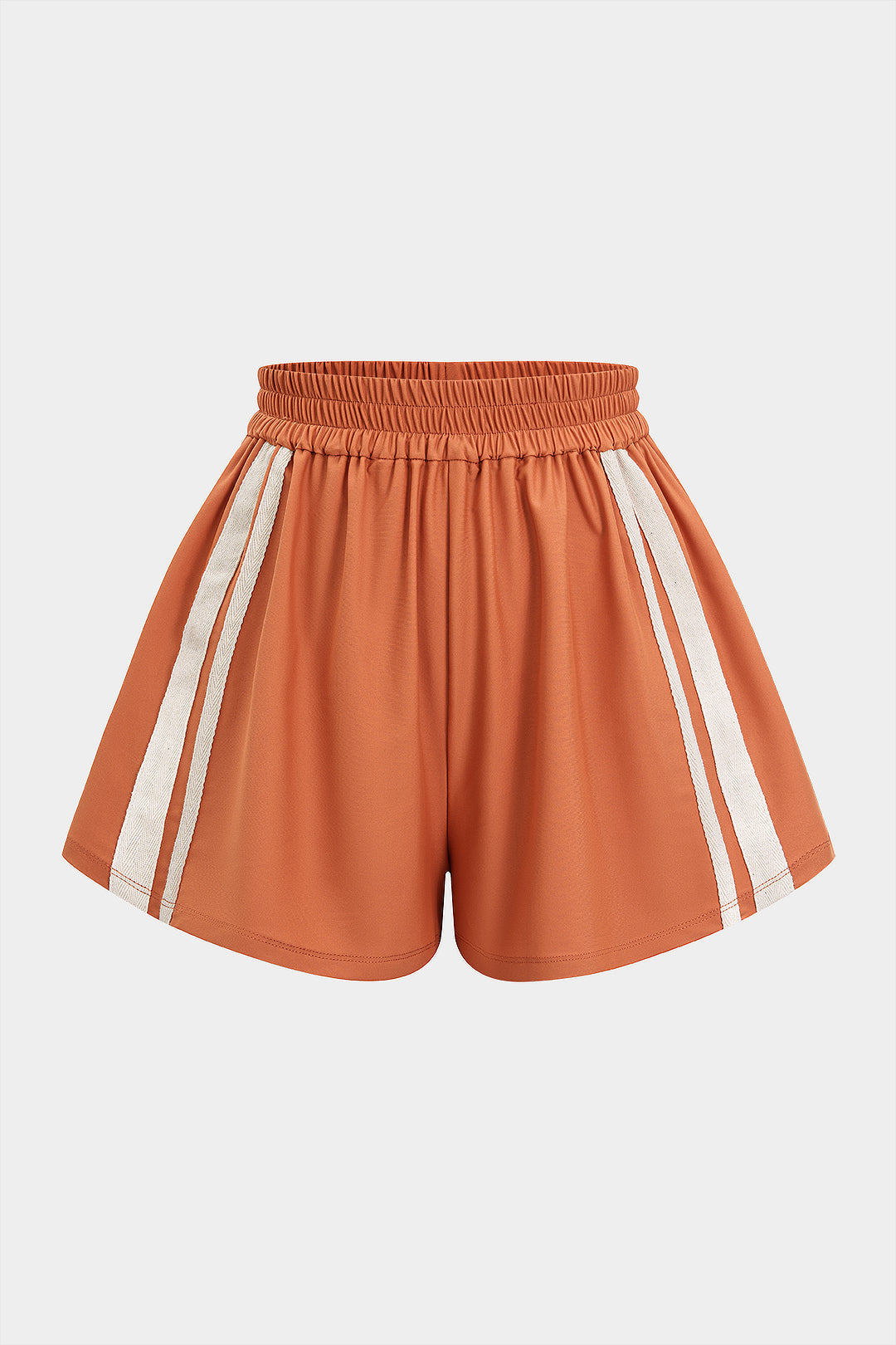 Kontrastierende Weite-Bein-Shorts