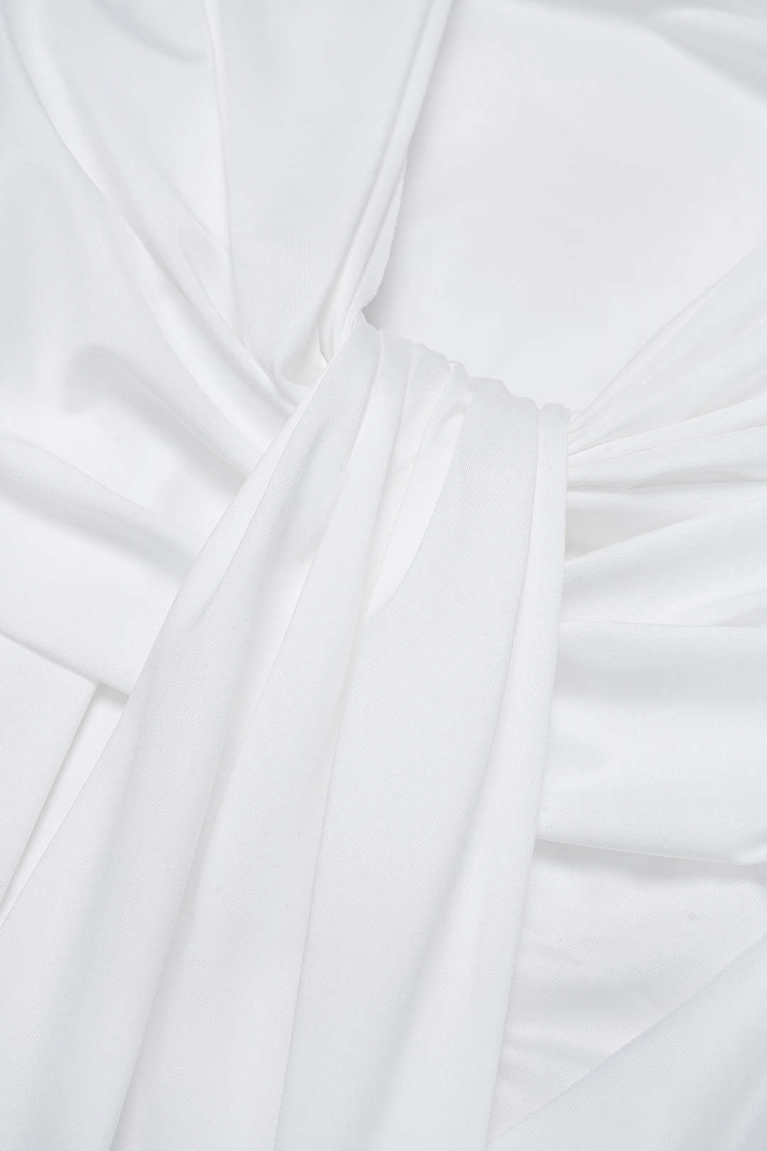 Minikleid mit Raffungen, Drapierungen, Wasserfallausschnitt und asymmetrischem Saum ohne Ärmel