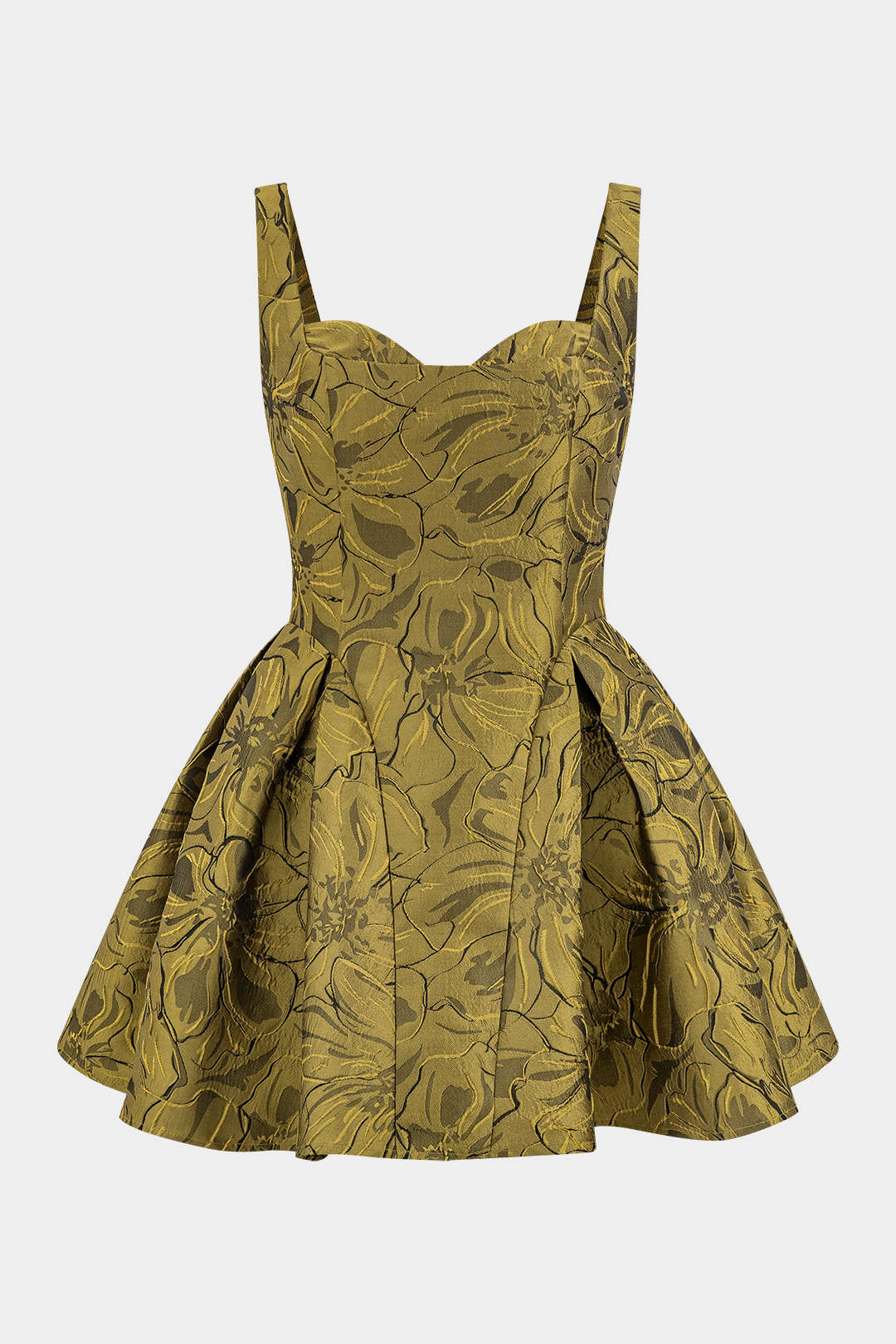 Ärmelloses Jacquard-Minikleid mit Raffungen