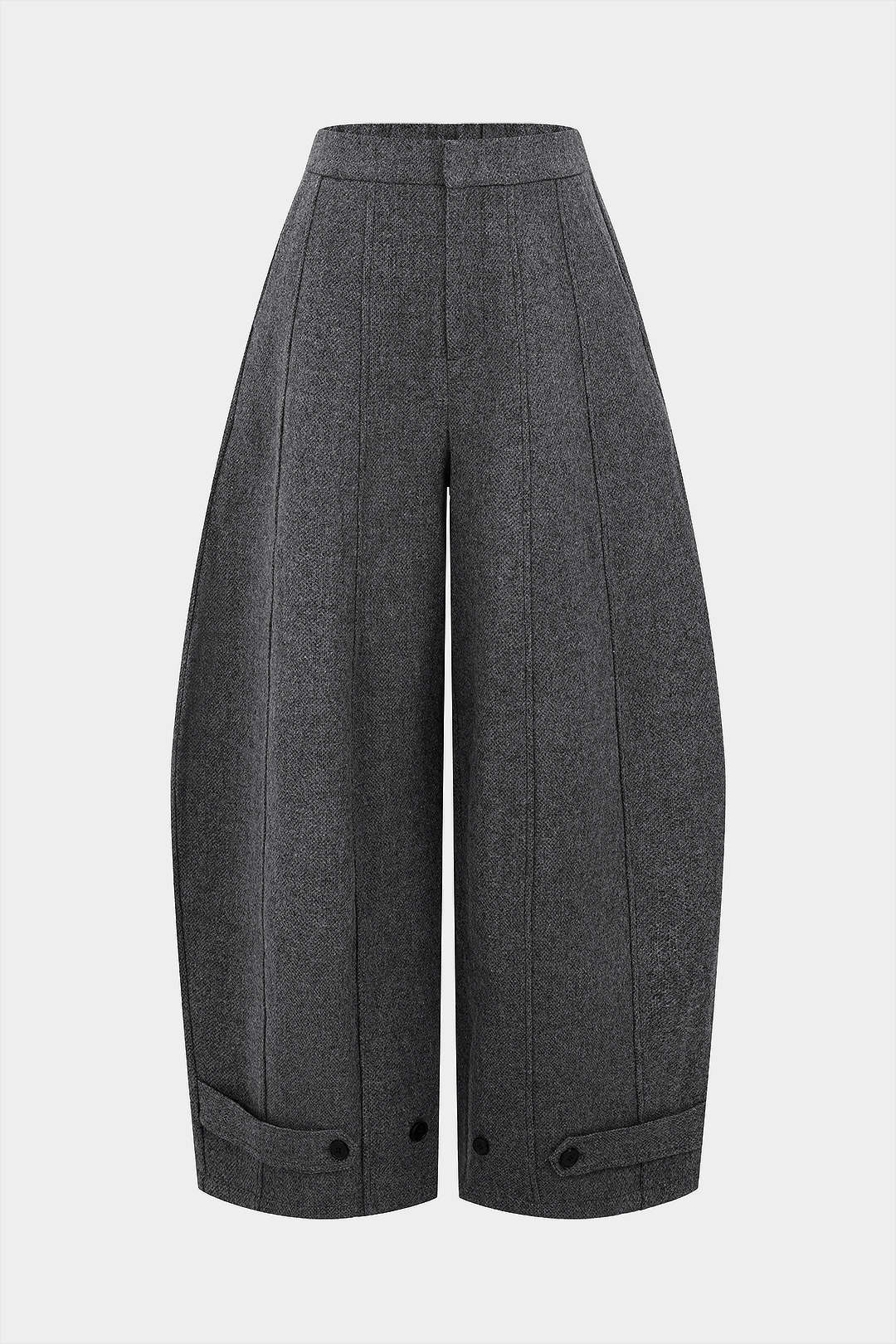 Unifarbene weite Hosen mit Taschen