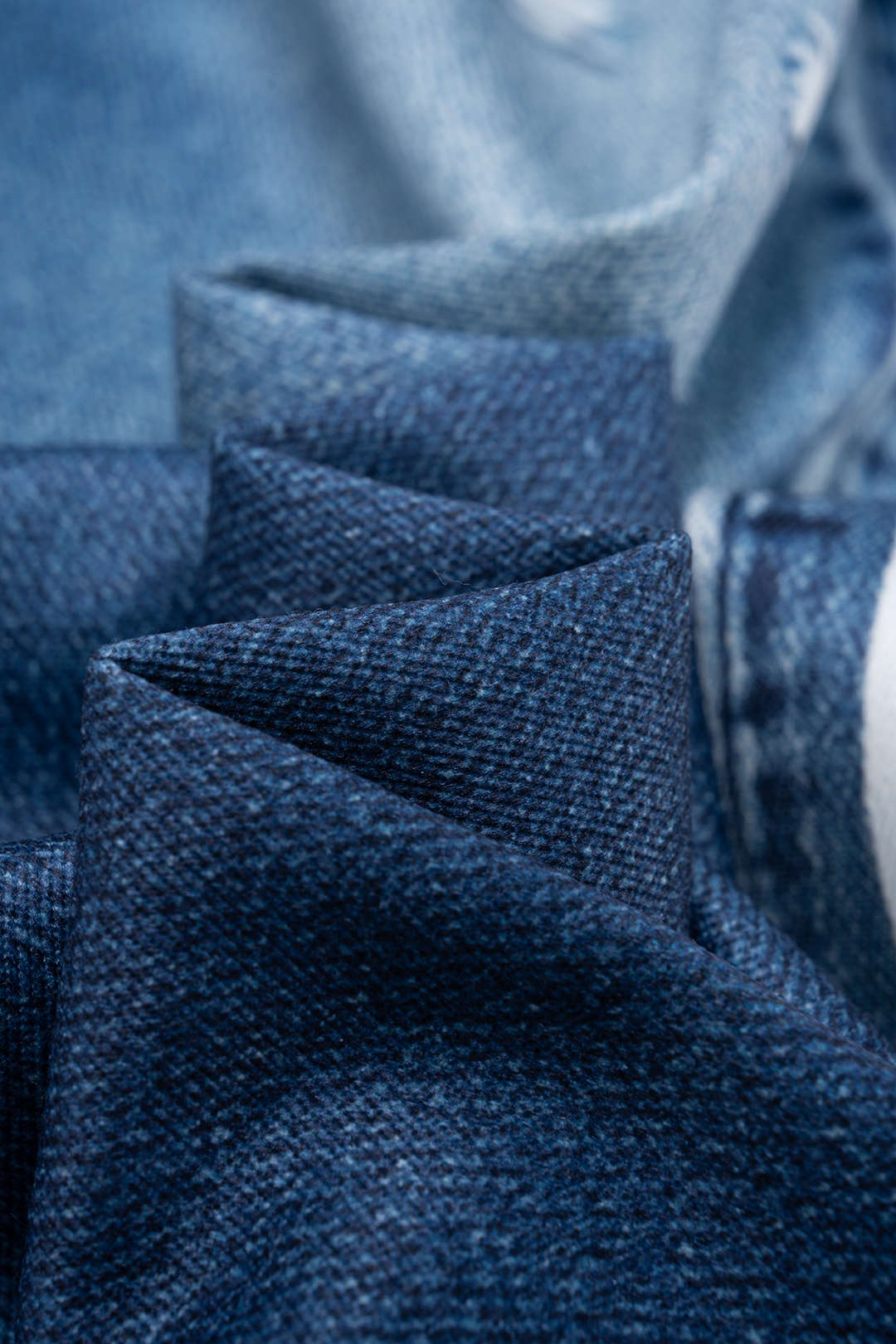 Pantalon ample imprimé denim