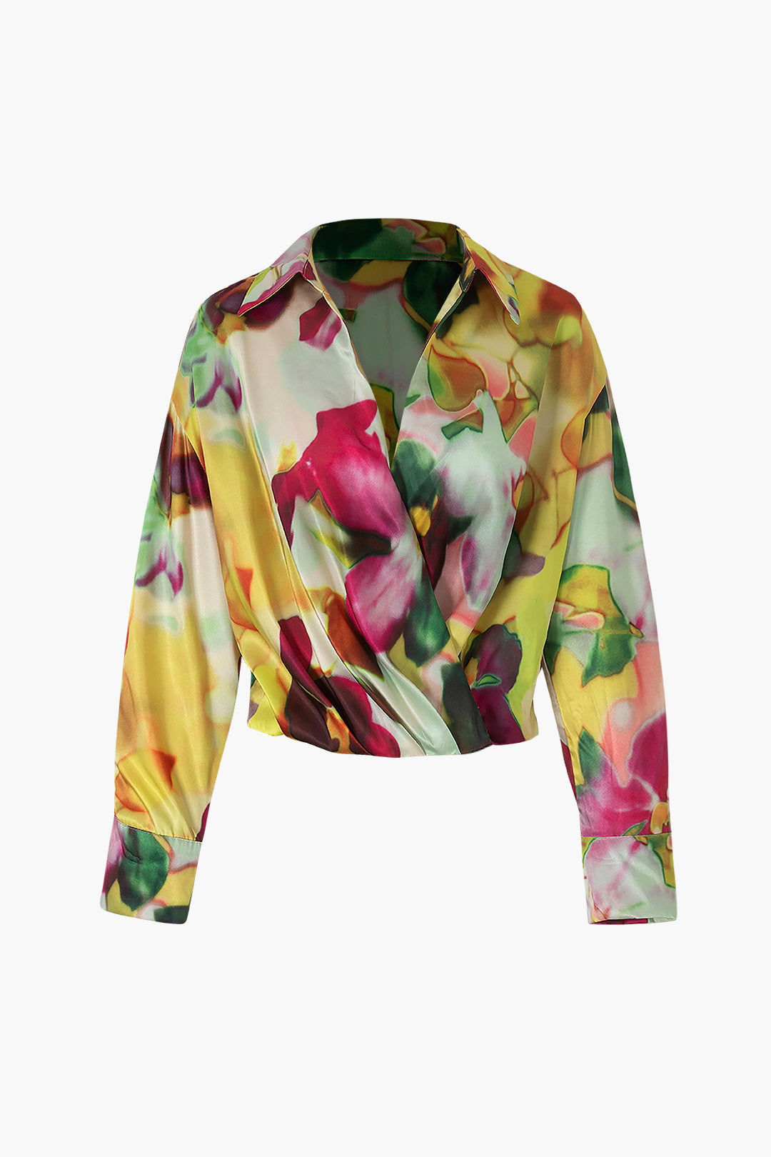 Chemisier en satin imprimé