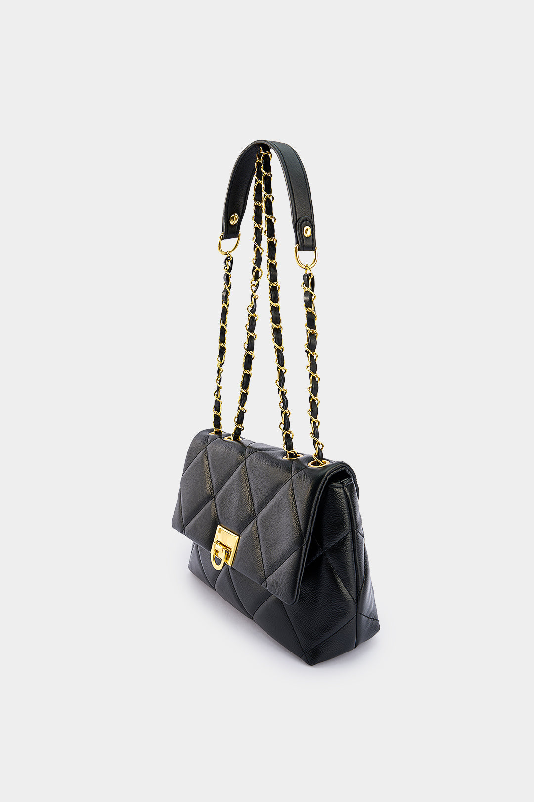 Sac bandoulière en similicuir avec chaîne métallique