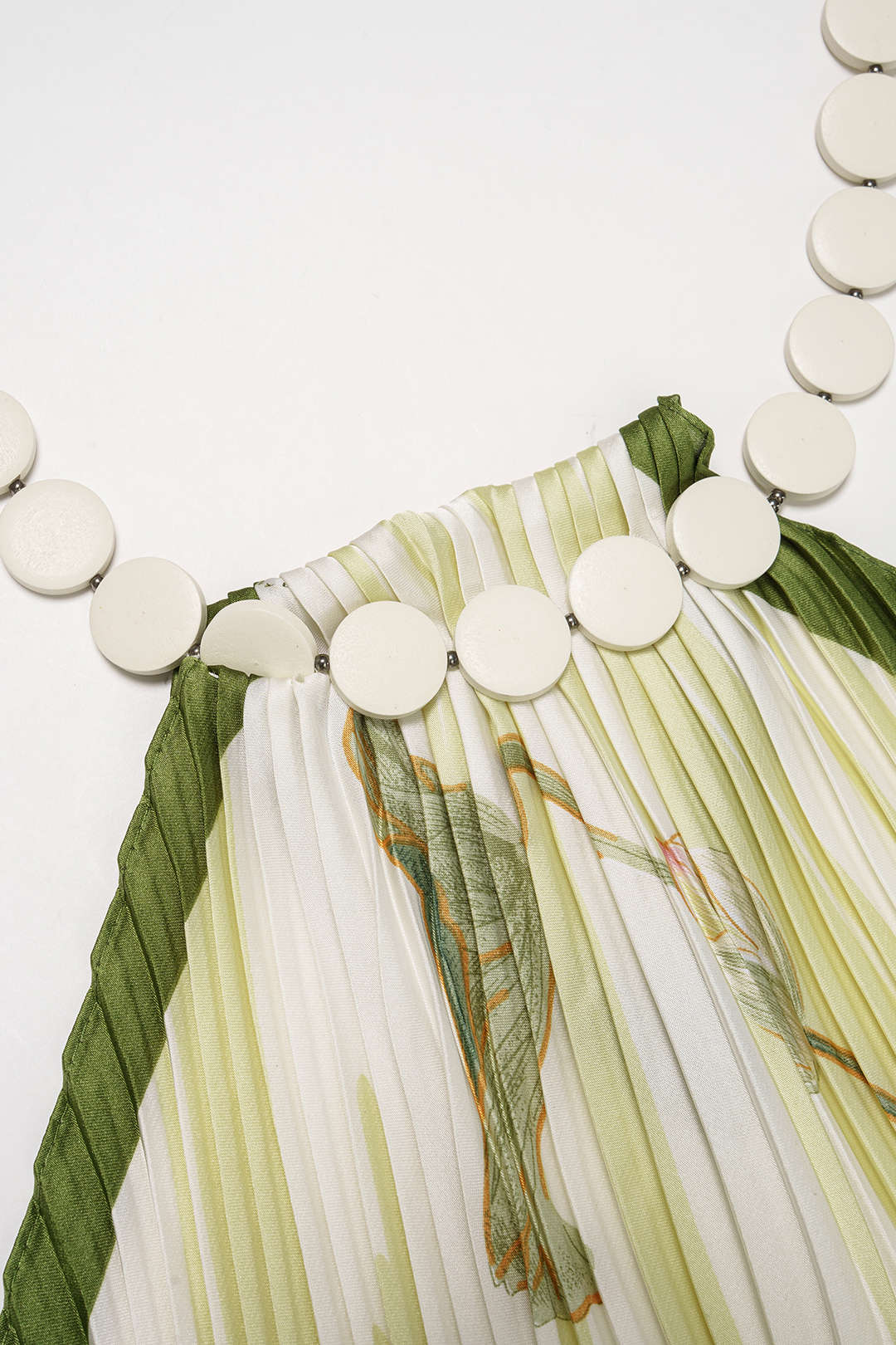 Floral Print Satin Halter Tie Back Pleated Tank Top