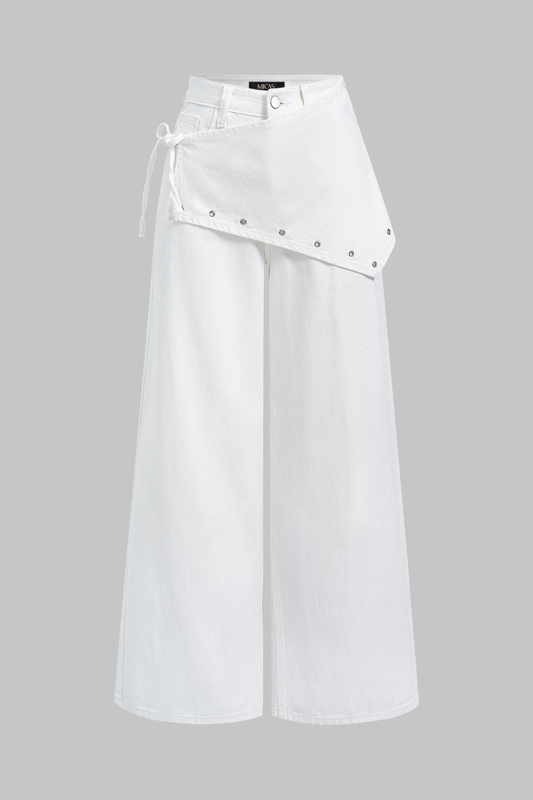 Asymmetrische High-Waist Jeans mit geradem Bein