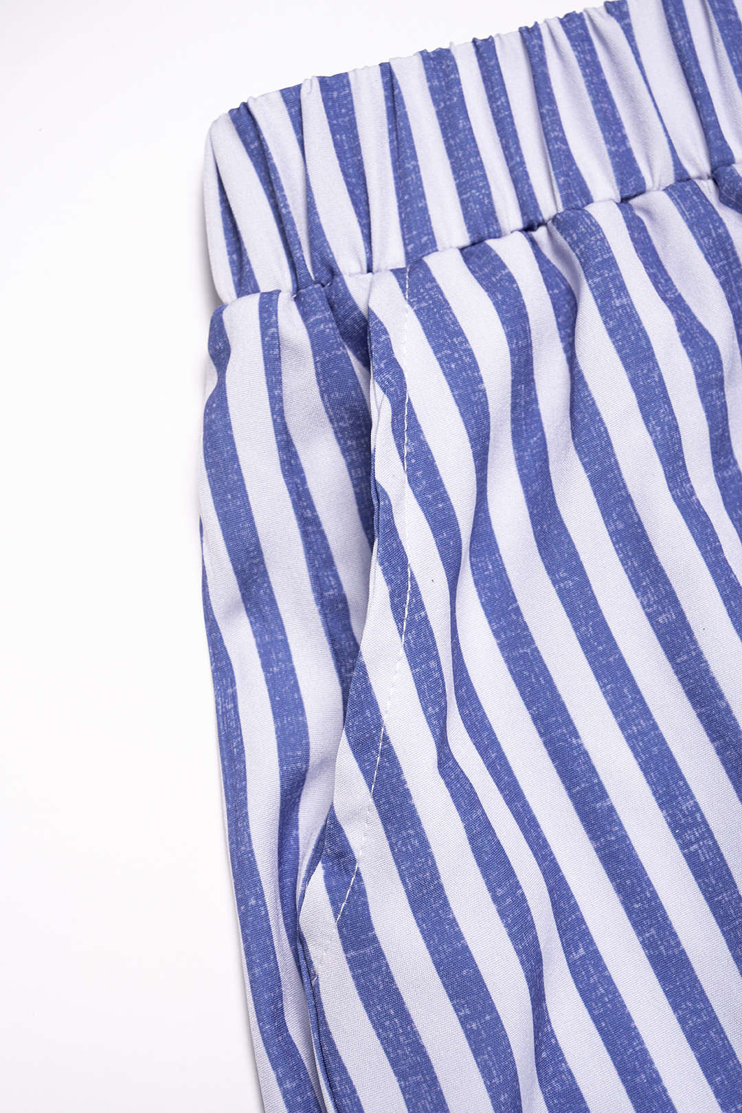 Stripes Print Lapel Sleeveless Top And Wide Leg Pants Set