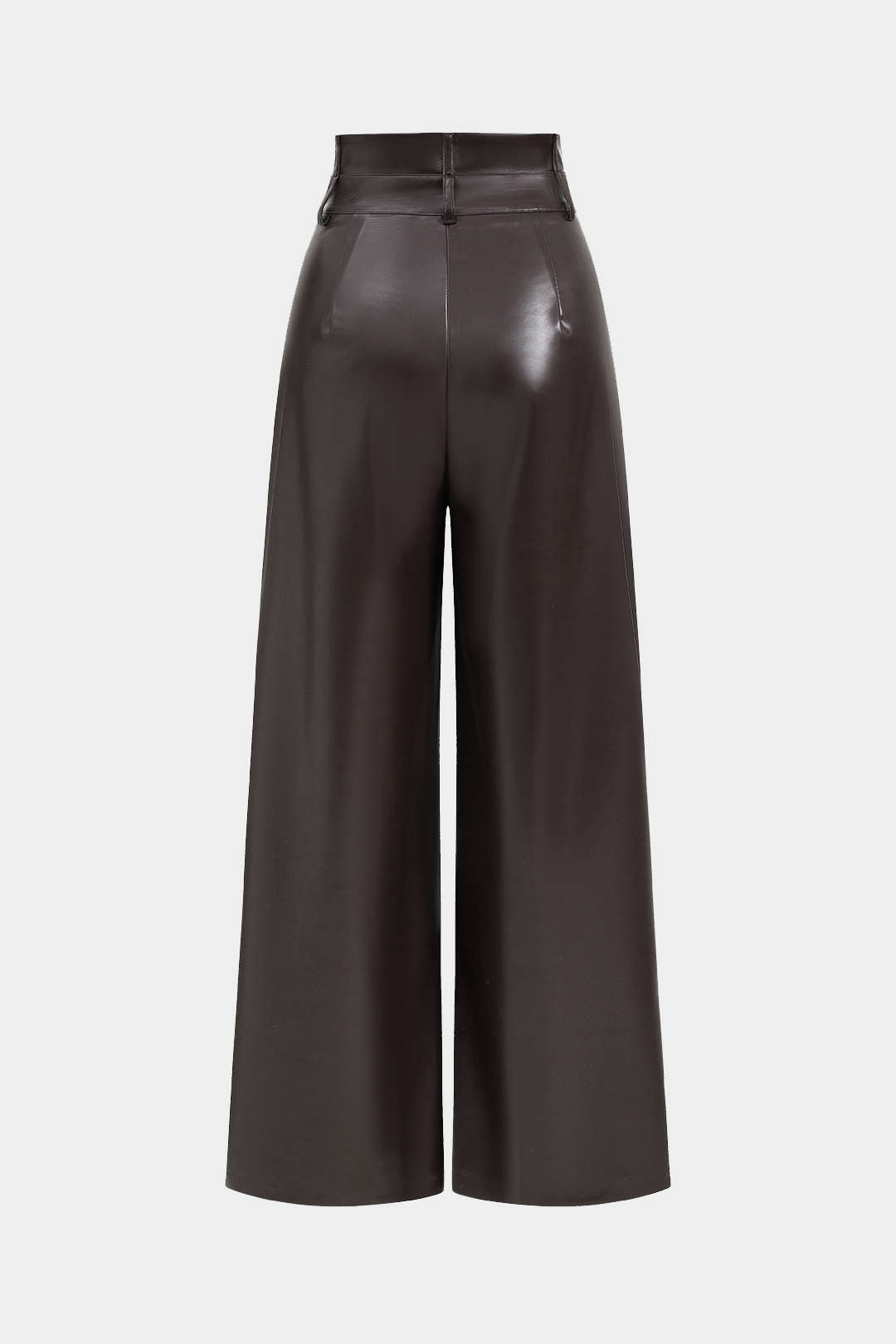 Pantalon taille haute en similicuir