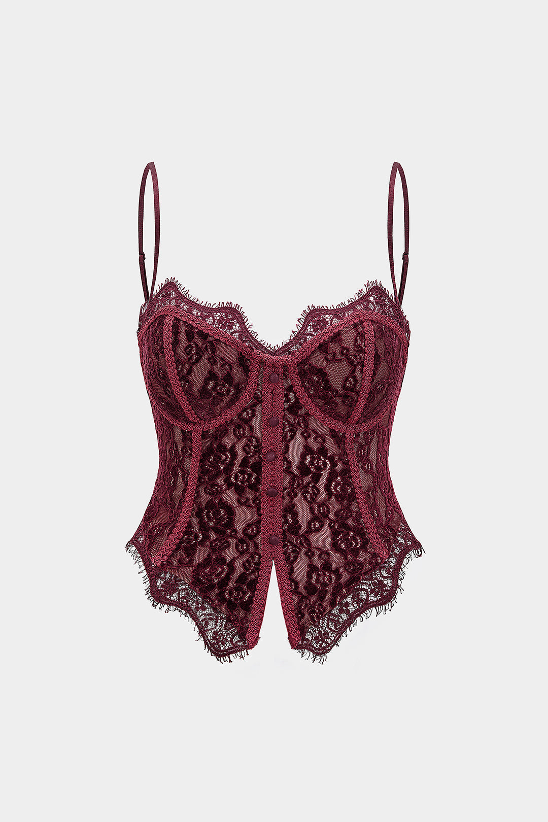 Camisole-Top mit Reißverschluss und Spitze
