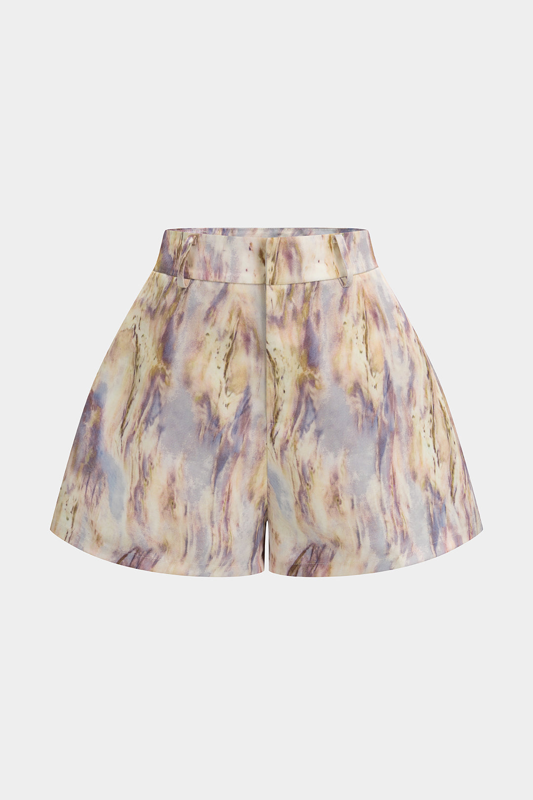 Shorts mit weitem Bein und abstraktem Print