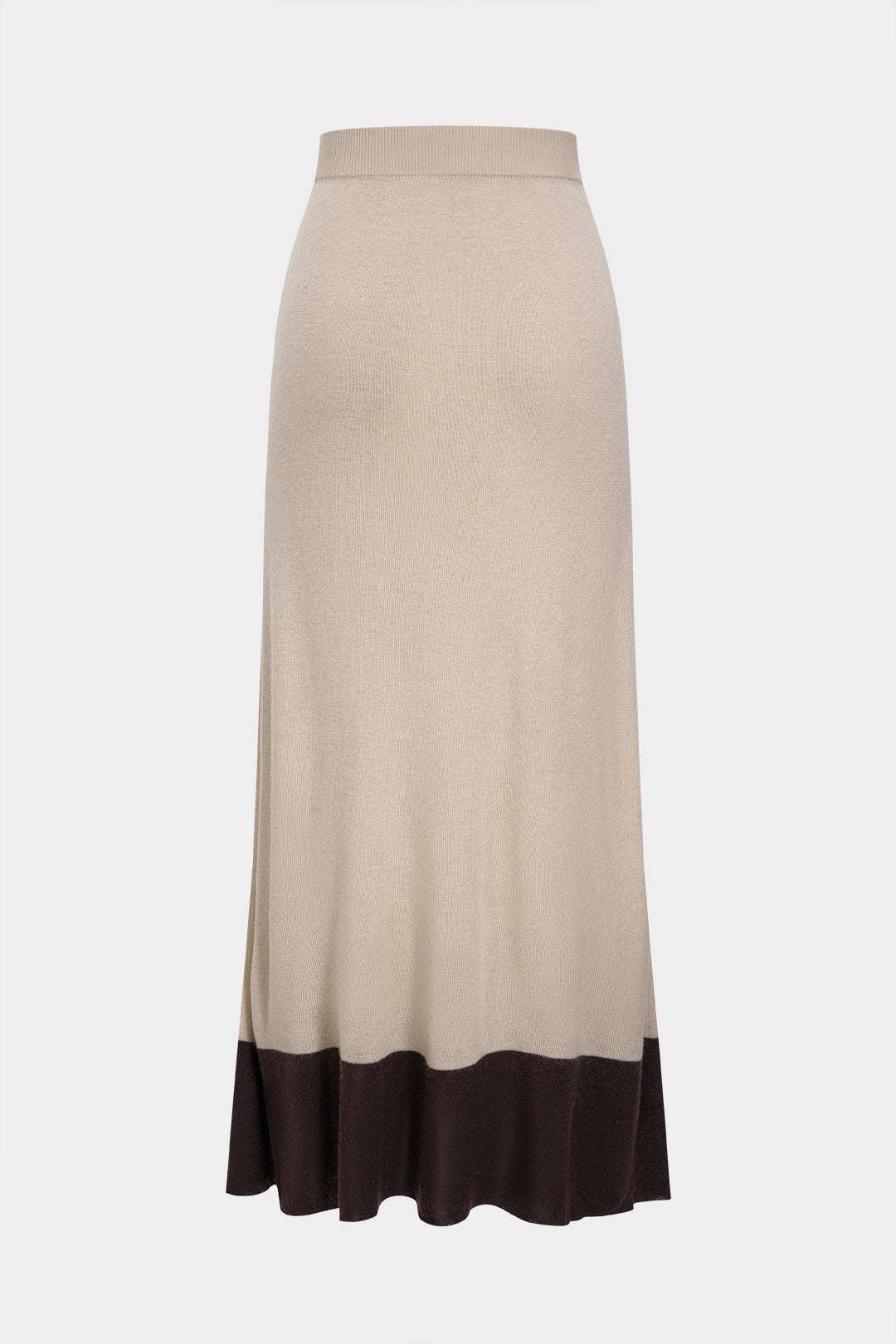 Knit Contrast Ruched Skirt