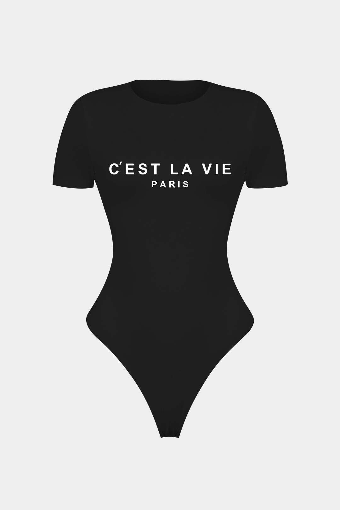 Letter Print Short Sleeve Bodysuit
