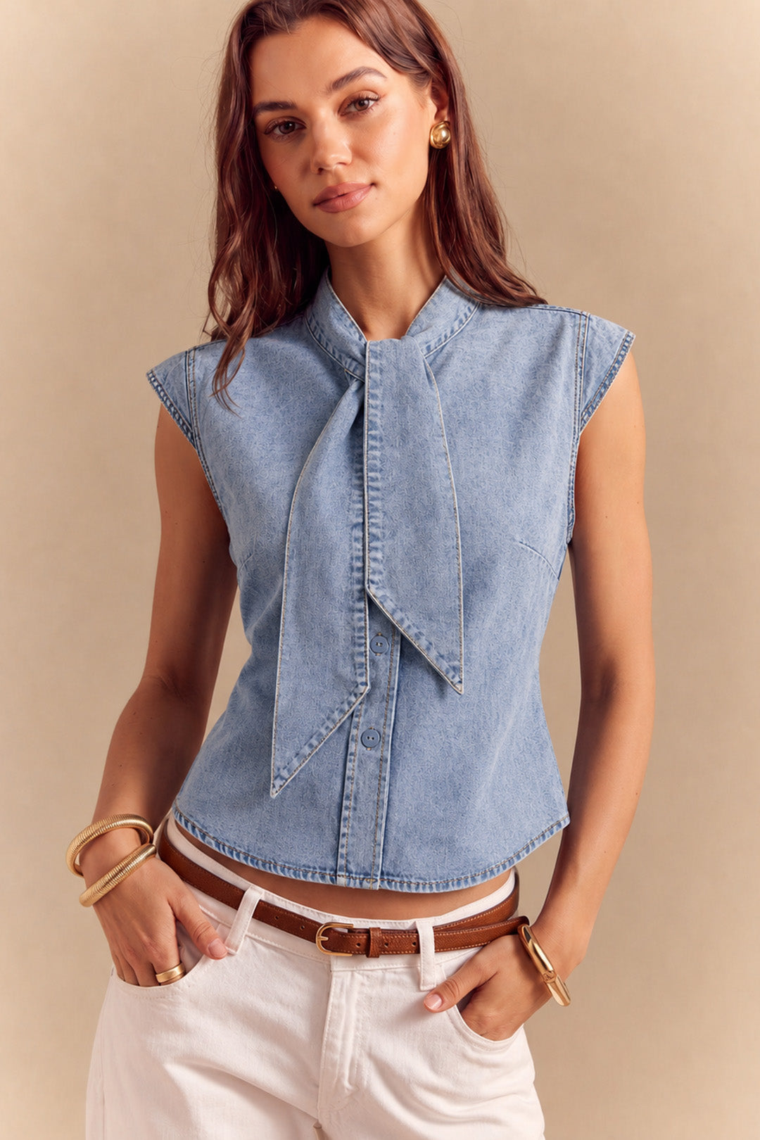 Jeans-Knotenweste