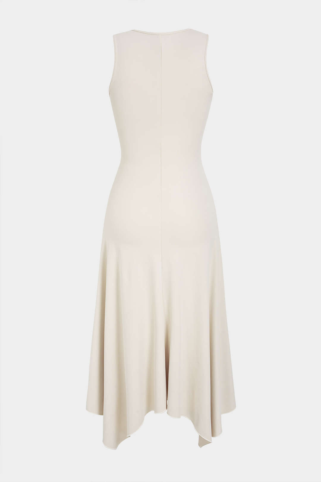 Rundhals-Maxikleid mit Perlen und Cut-Outs ohne Ärmel