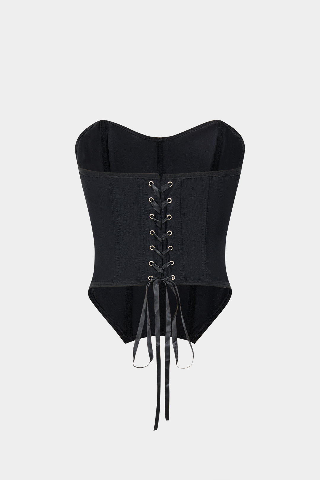 Mesh-Patchwork-Korsett-Neckholder-Oberteil zum Binden